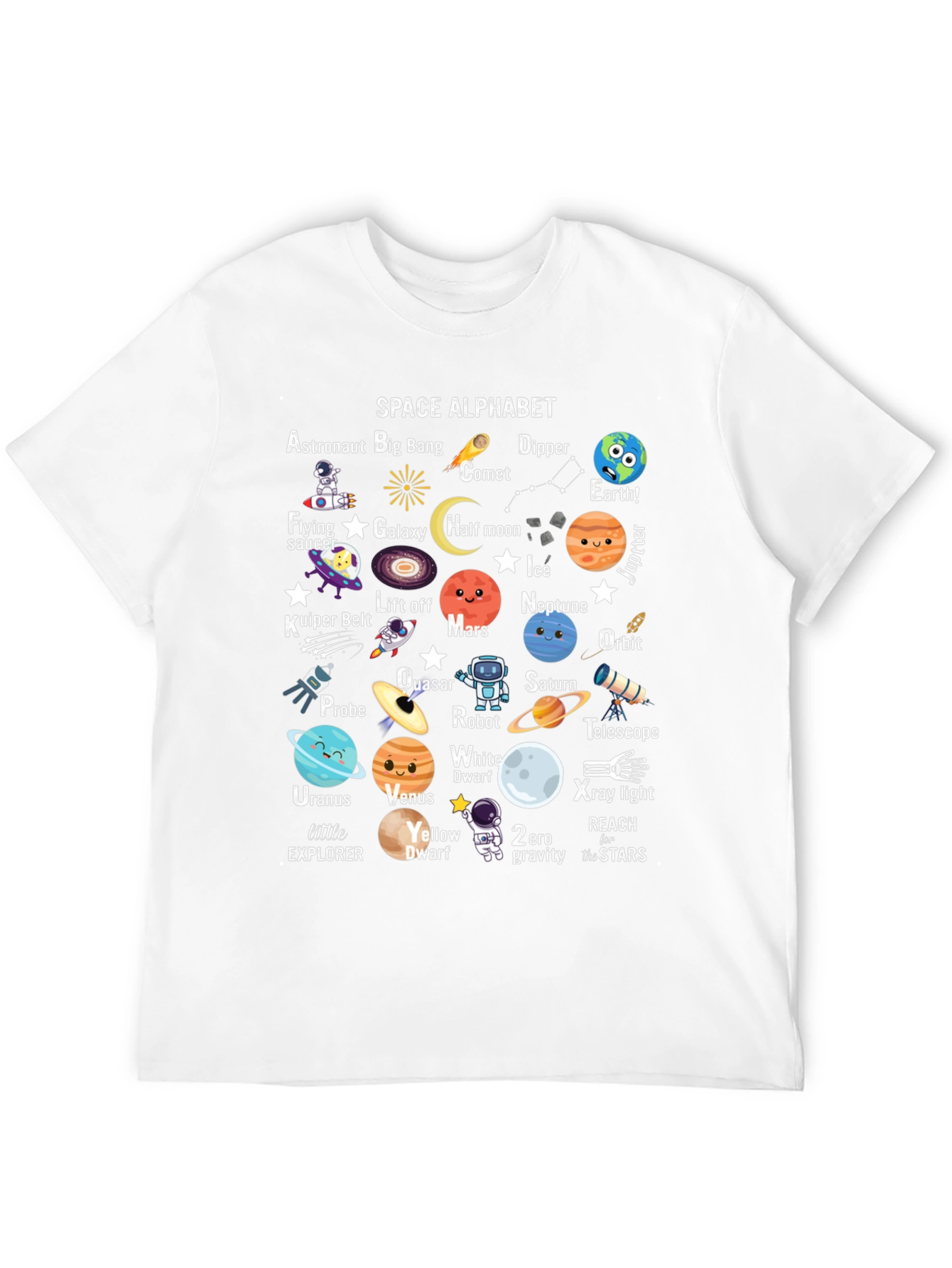 Space Alphabet T-Shirt: Educational & Fun!