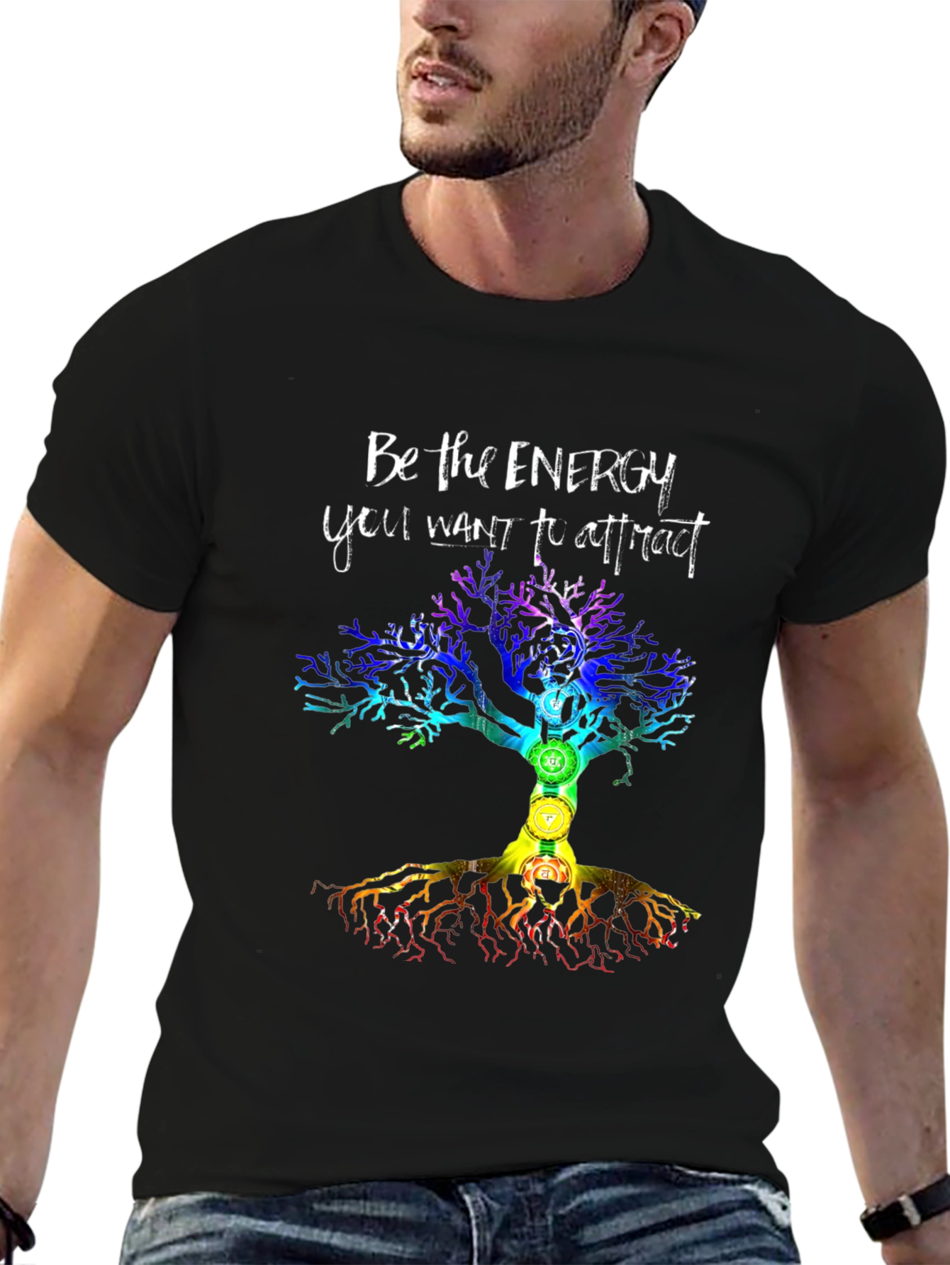 Energy Tree Chakra T-Shirt - Attract Positive Vibes
