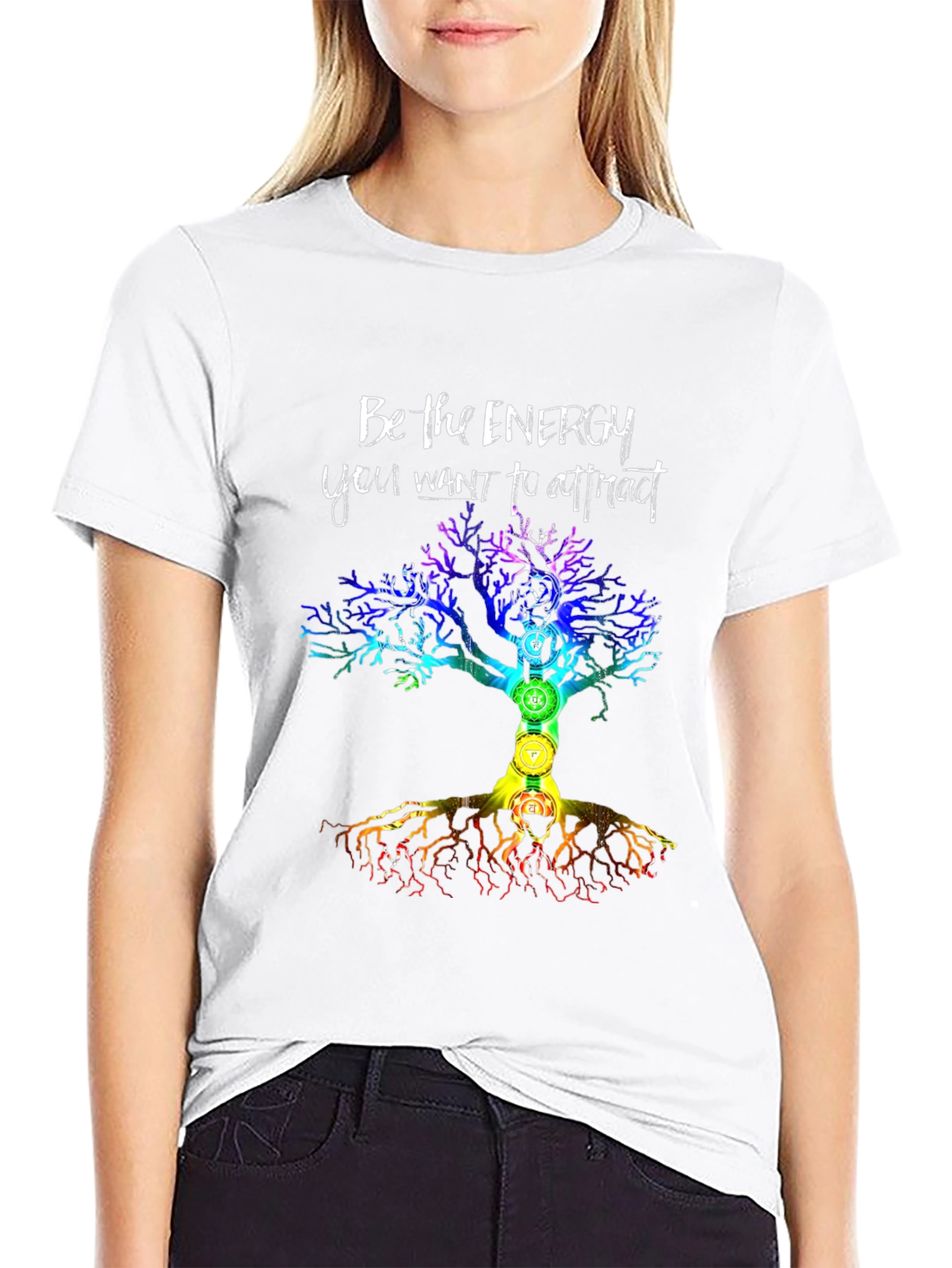 Energy Tree Chakra T-Shirt - Attract Positive Vibes