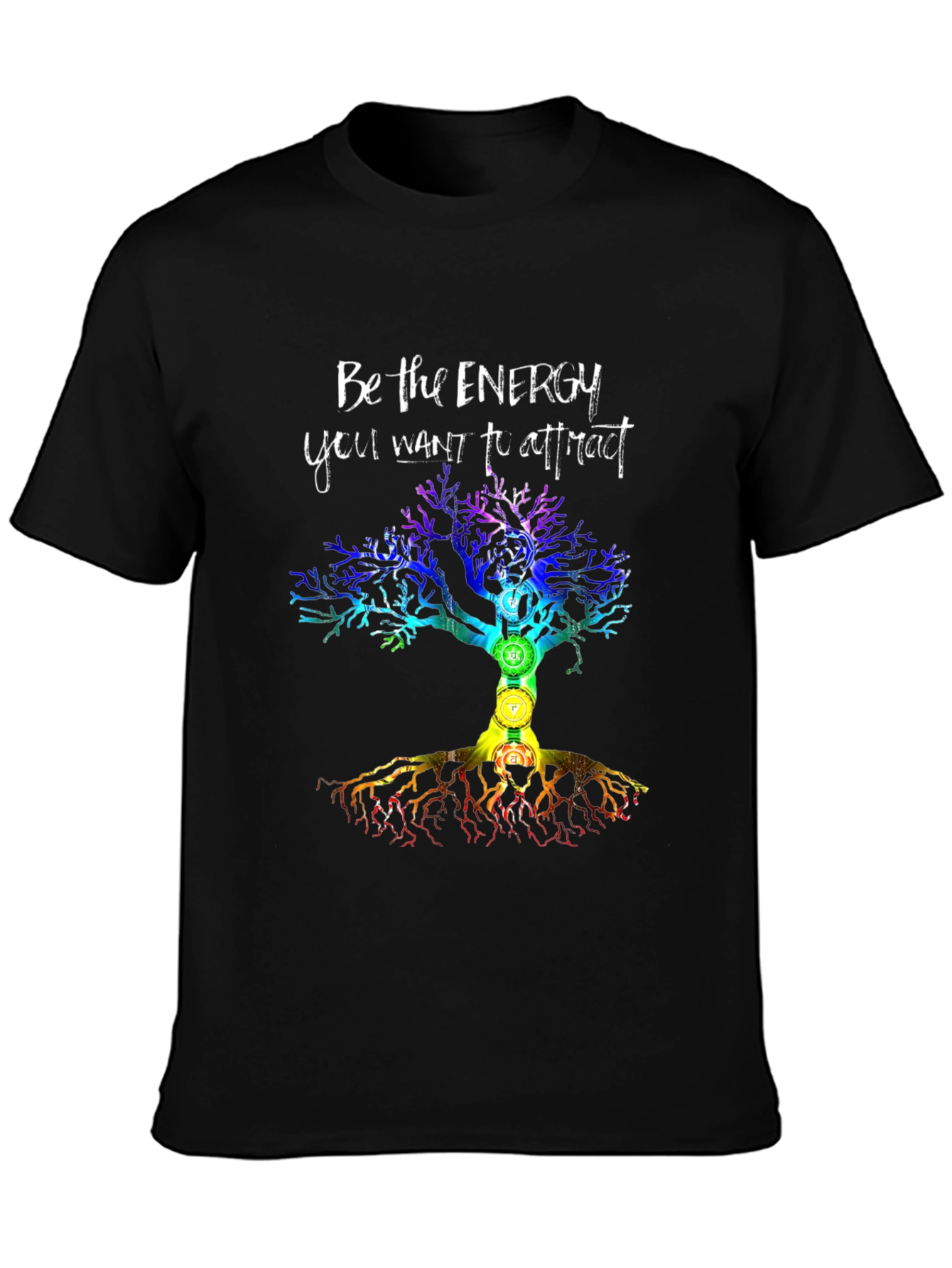 Energy Tree Chakra T-Shirt - Attract Positive Vibes