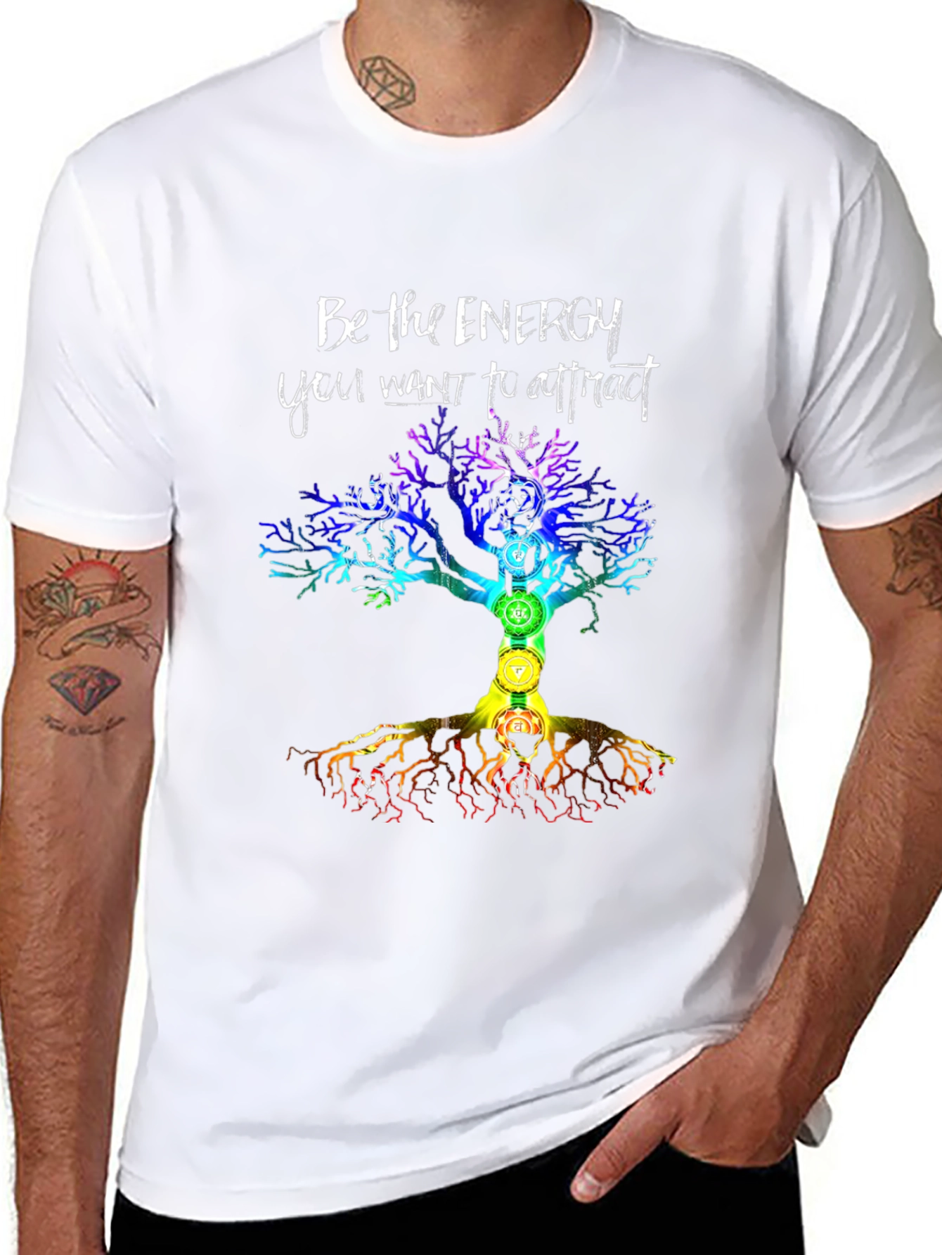 Energy Tree Chakra T-Shirt - Attract Positive Vibes