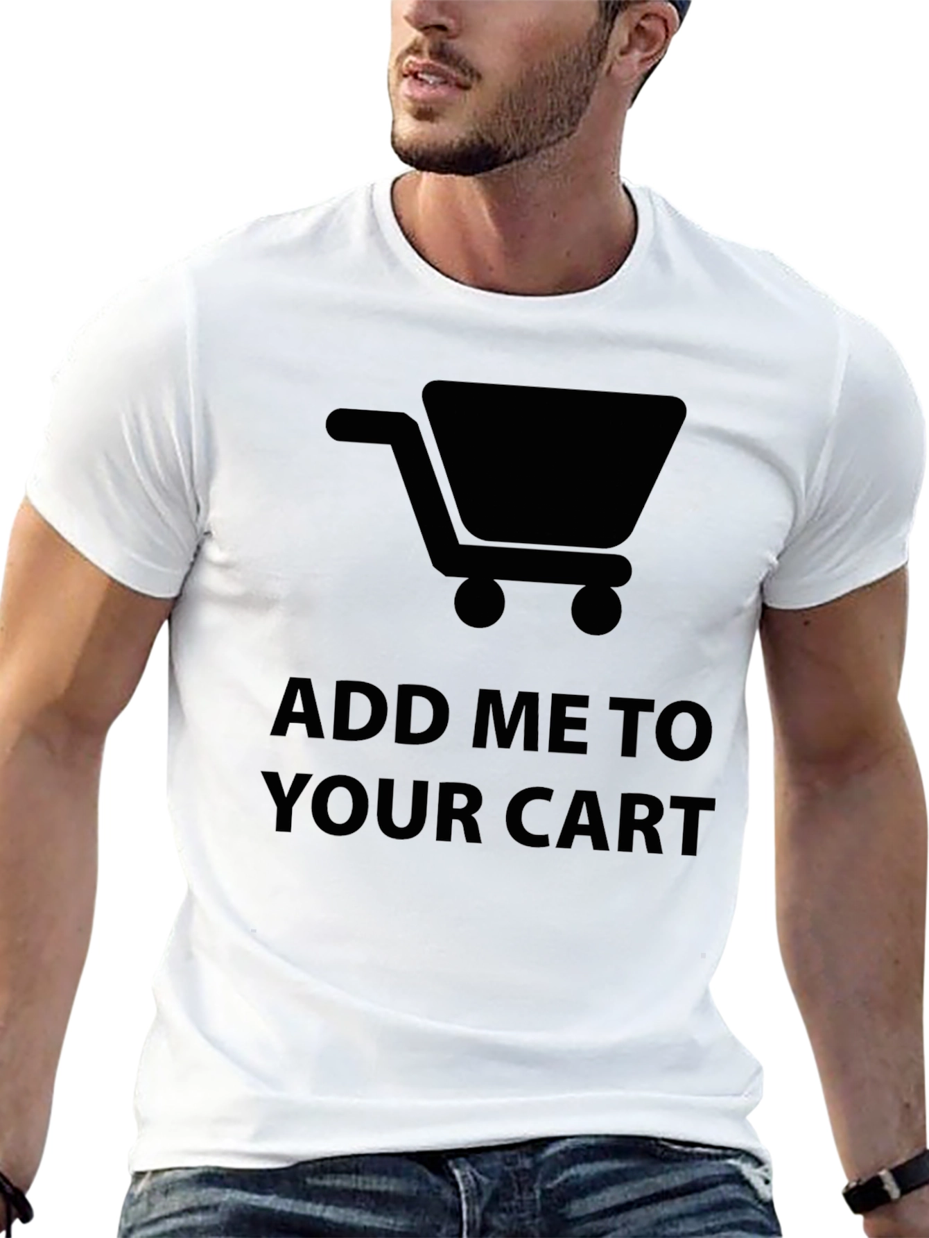 Add Me To Your Cart Graphic Tee - Black