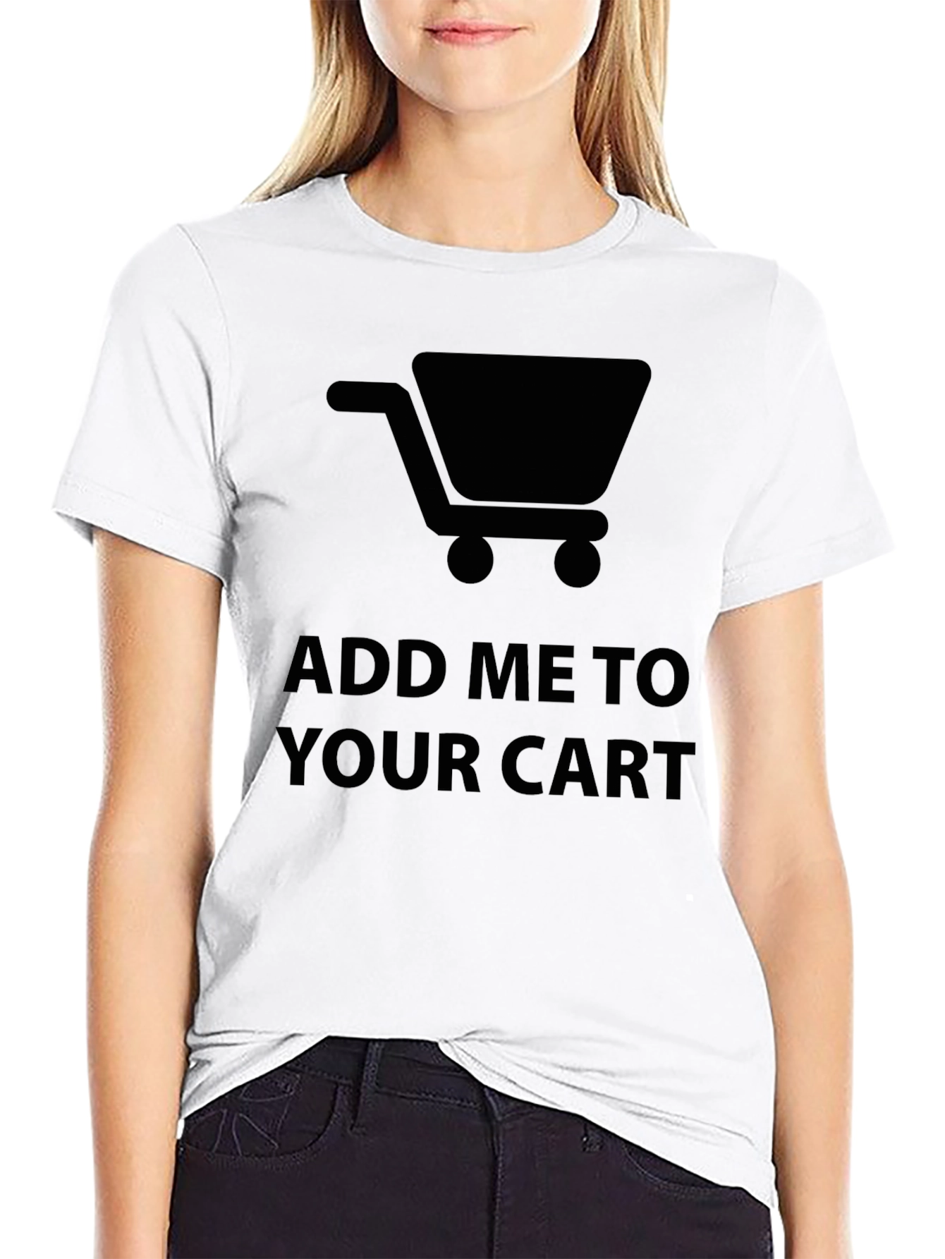 Add Me To Your Cart Graphic Tee - Black