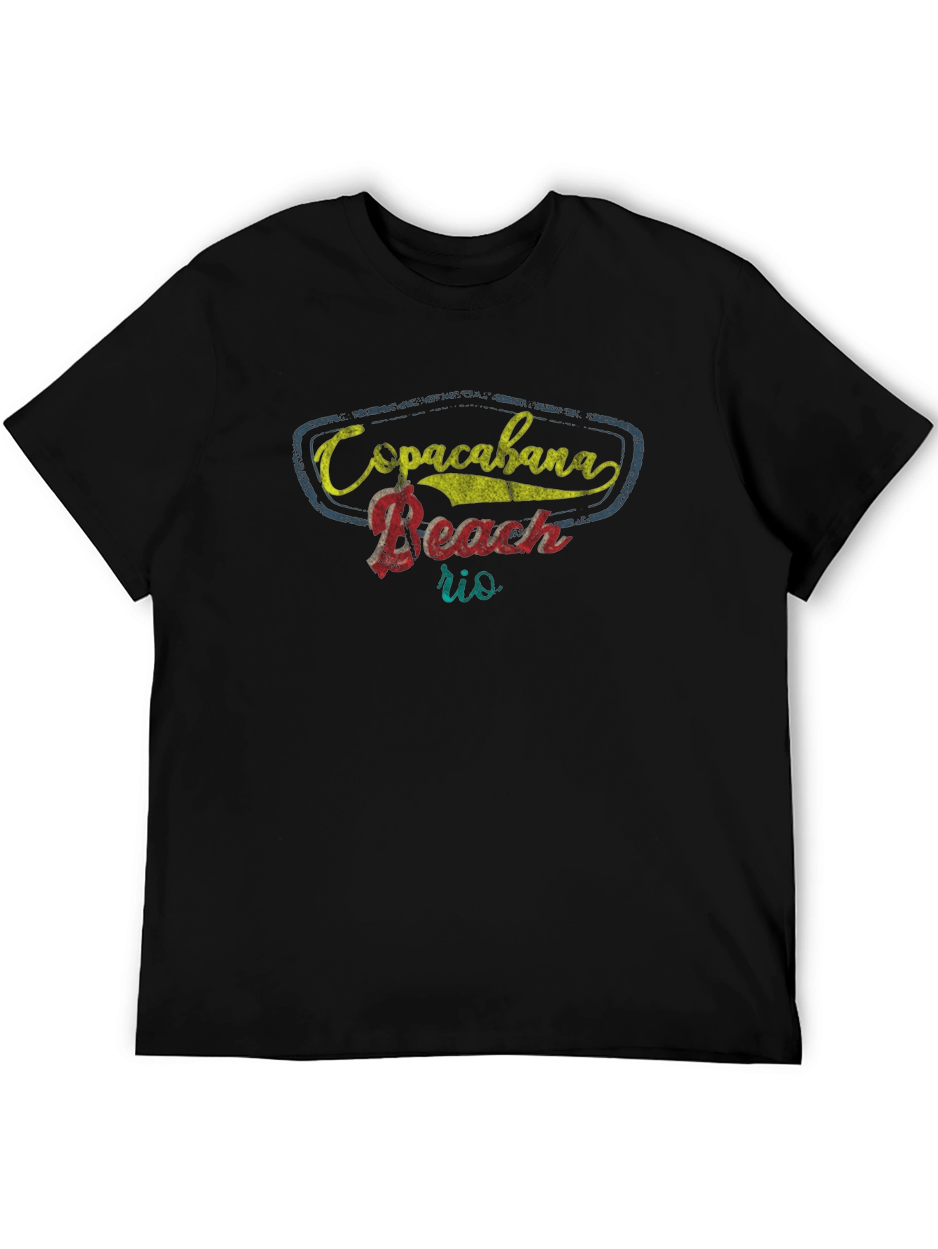Copacabana Beach Rio Black T-Shirt