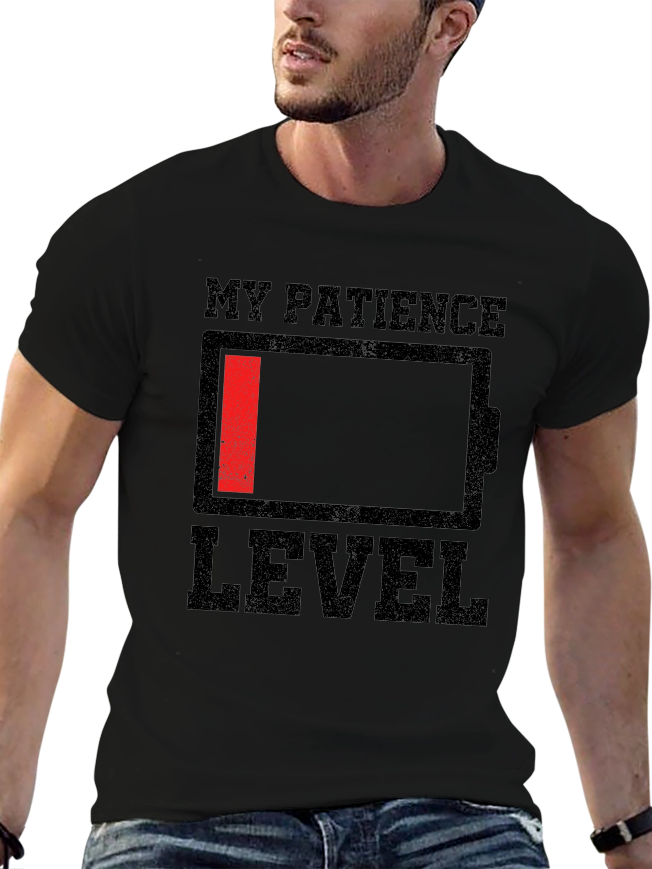 Low Patience Level Graphic Tee - Black