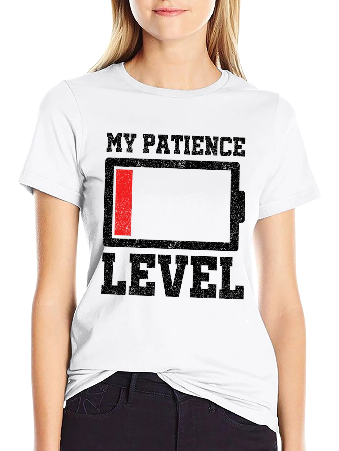 Low Patience Level Graphic Tee - Black