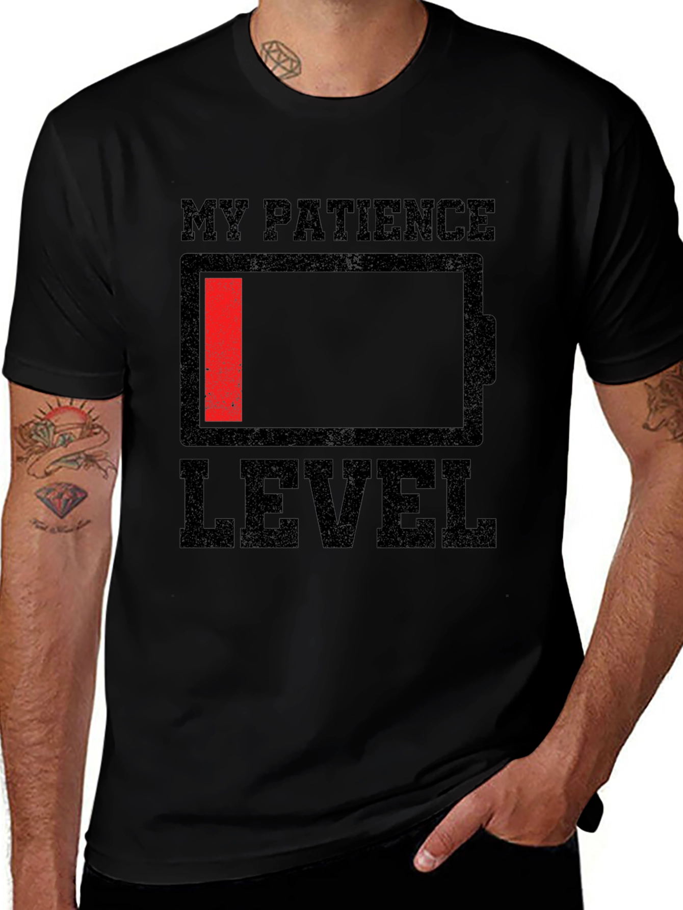 Low Patience Level Graphic Tee - Black