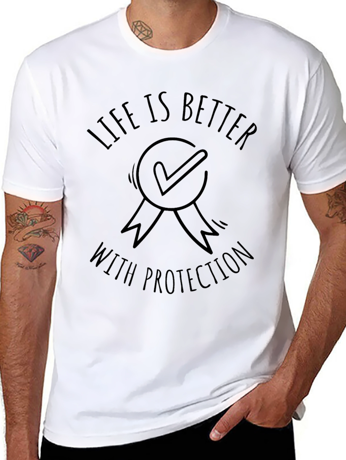 Life Is Better With Protection Graphic Tee
