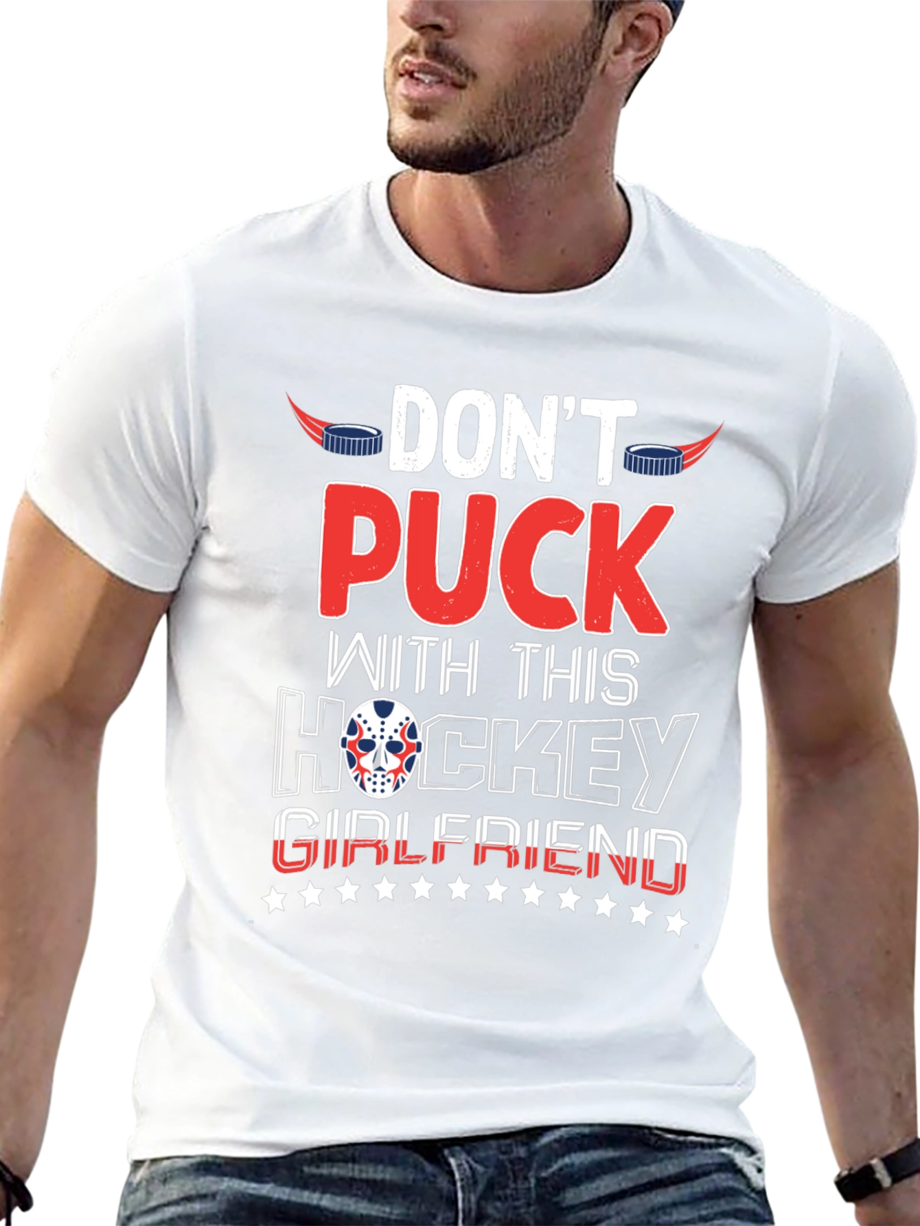 Dont Puck With Hockey Girlfriend Black T-Shirt