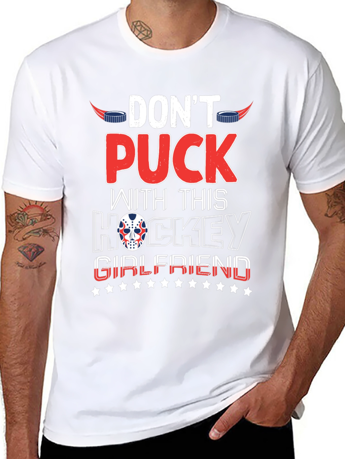 Dont Puck With Hockey Girlfriend Black T-Shirt