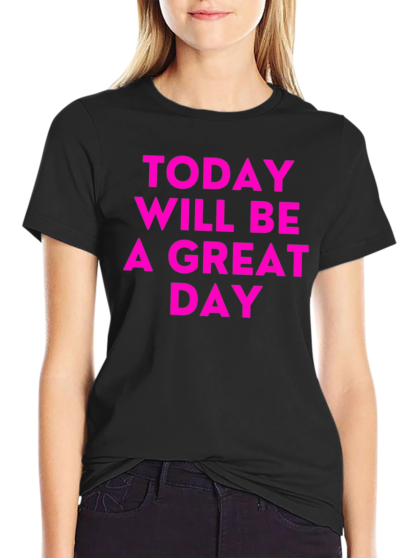 Inspirational Great Day Black T-Shirt
