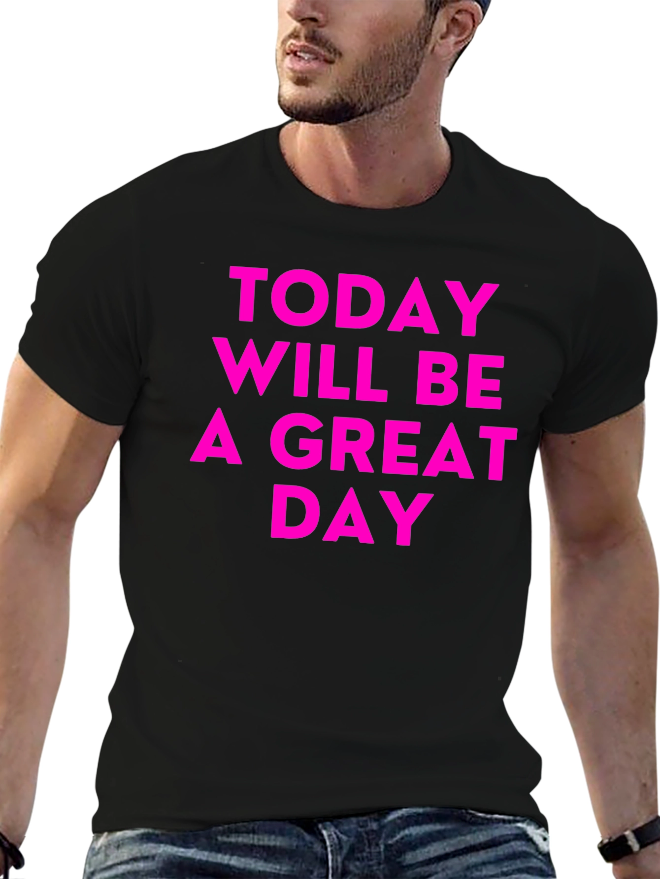 Inspirational Great Day Black T-Shirt