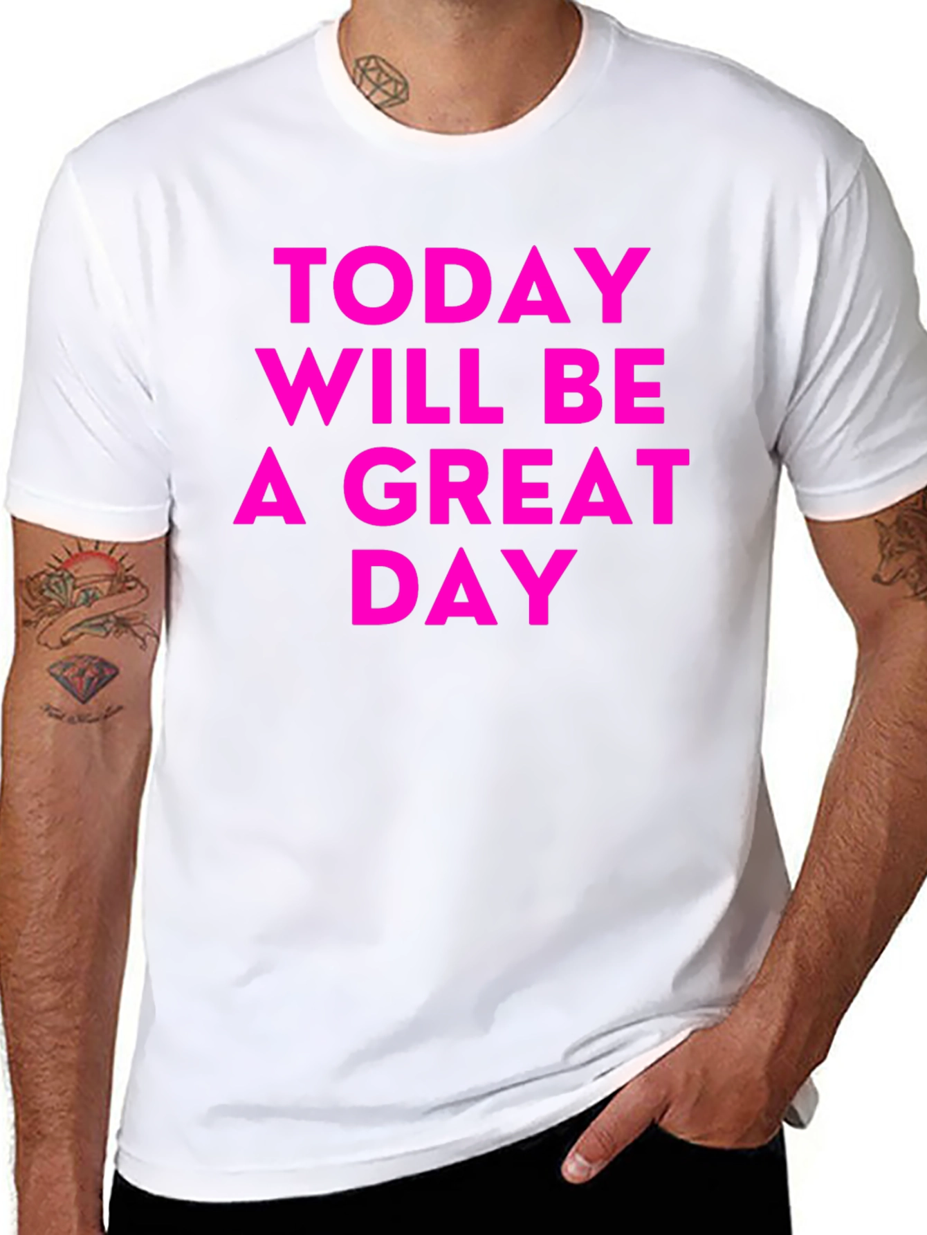 Inspirational Great Day Black T-Shirt