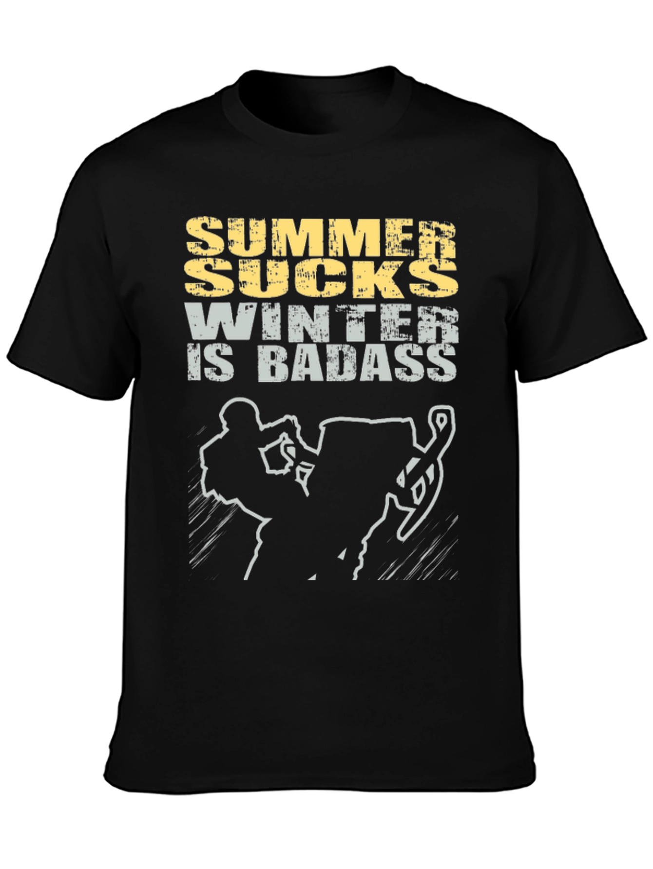 Summer Sucks Winter is Badass Graphic Tee
