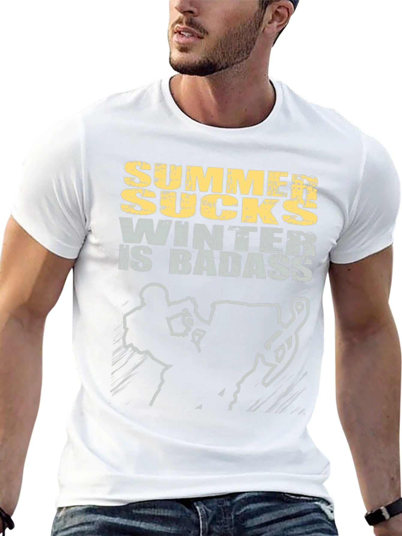 Summer Sucks Winter is Badass Graphic Tee