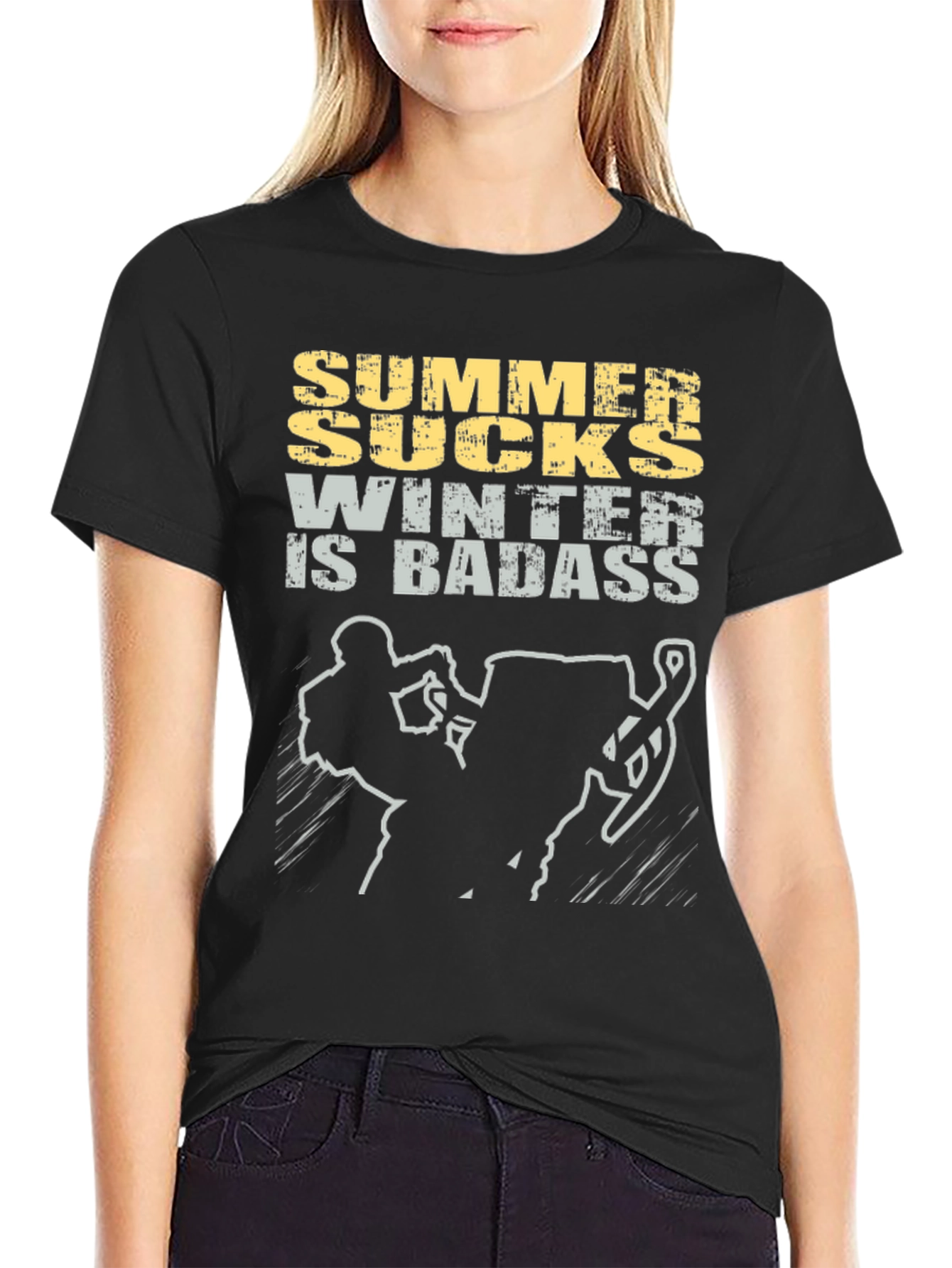 Summer Sucks Winter is Badass Graphic Tee