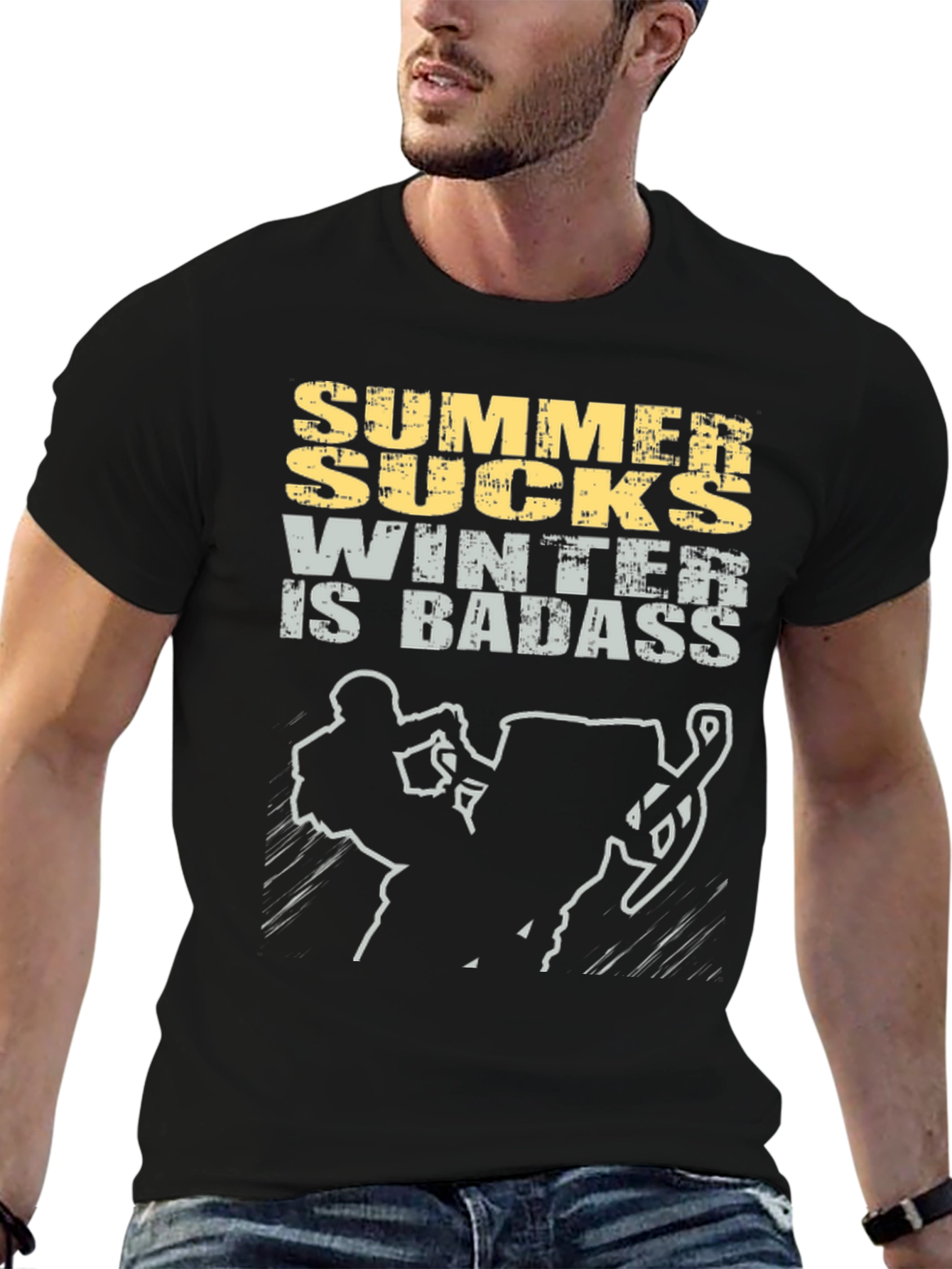 Summer Sucks Winter is Badass Graphic Tee