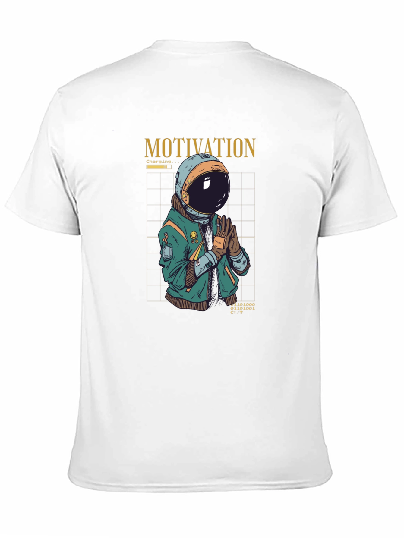 Motivation Astronaut Graphic T-Shirt - Black