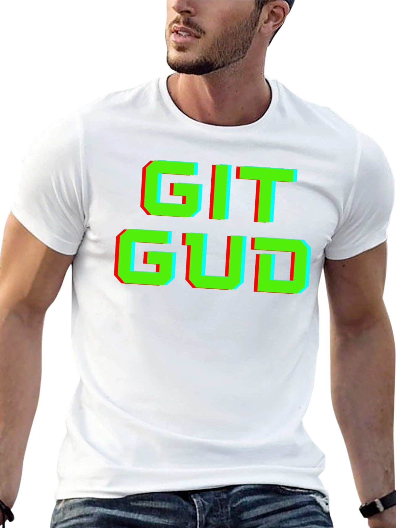 Git Gud T-Shirt - Gamer Style Pixel Art