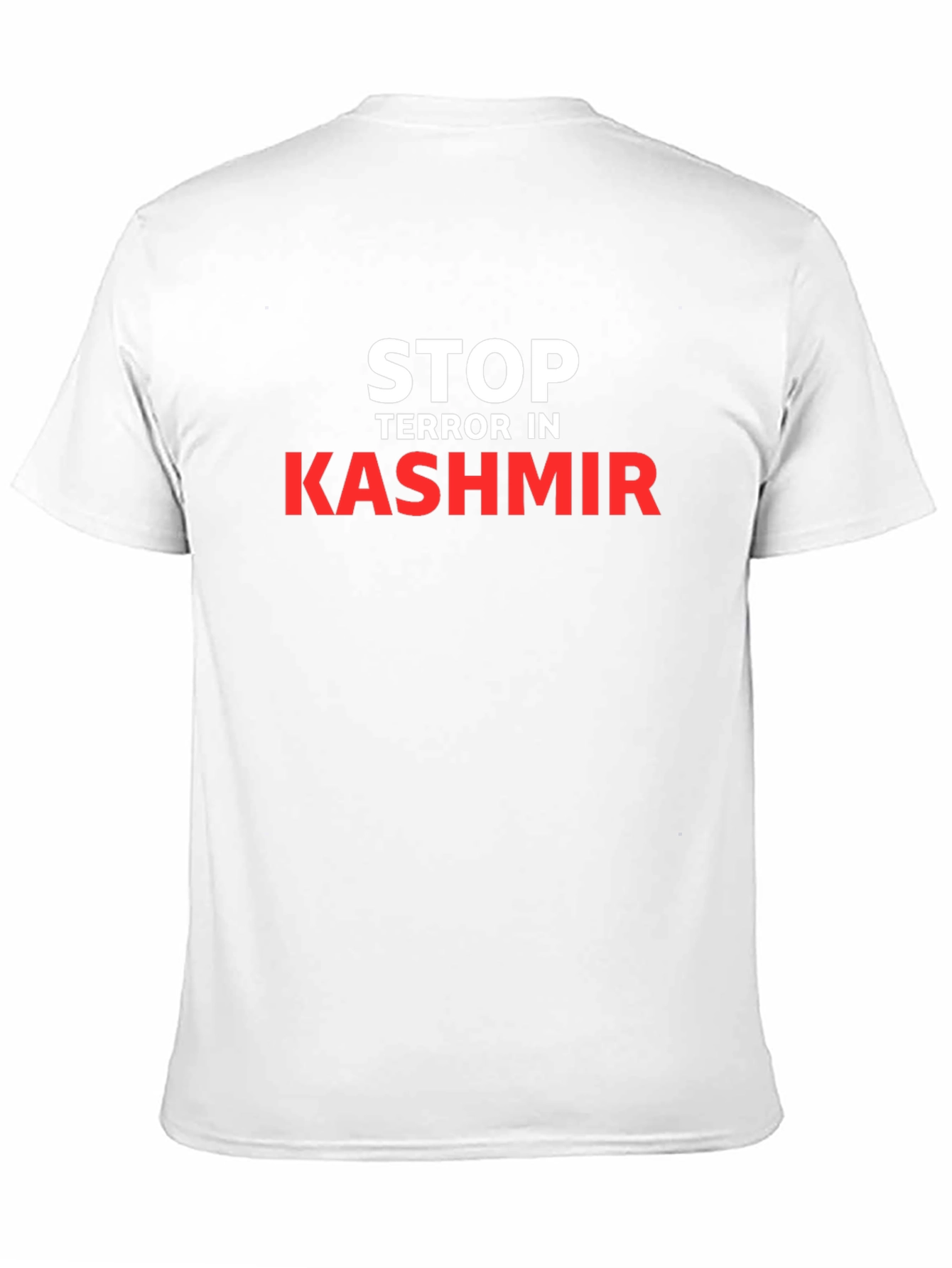 Stop Terror in Kashmir Black Graphic Tee