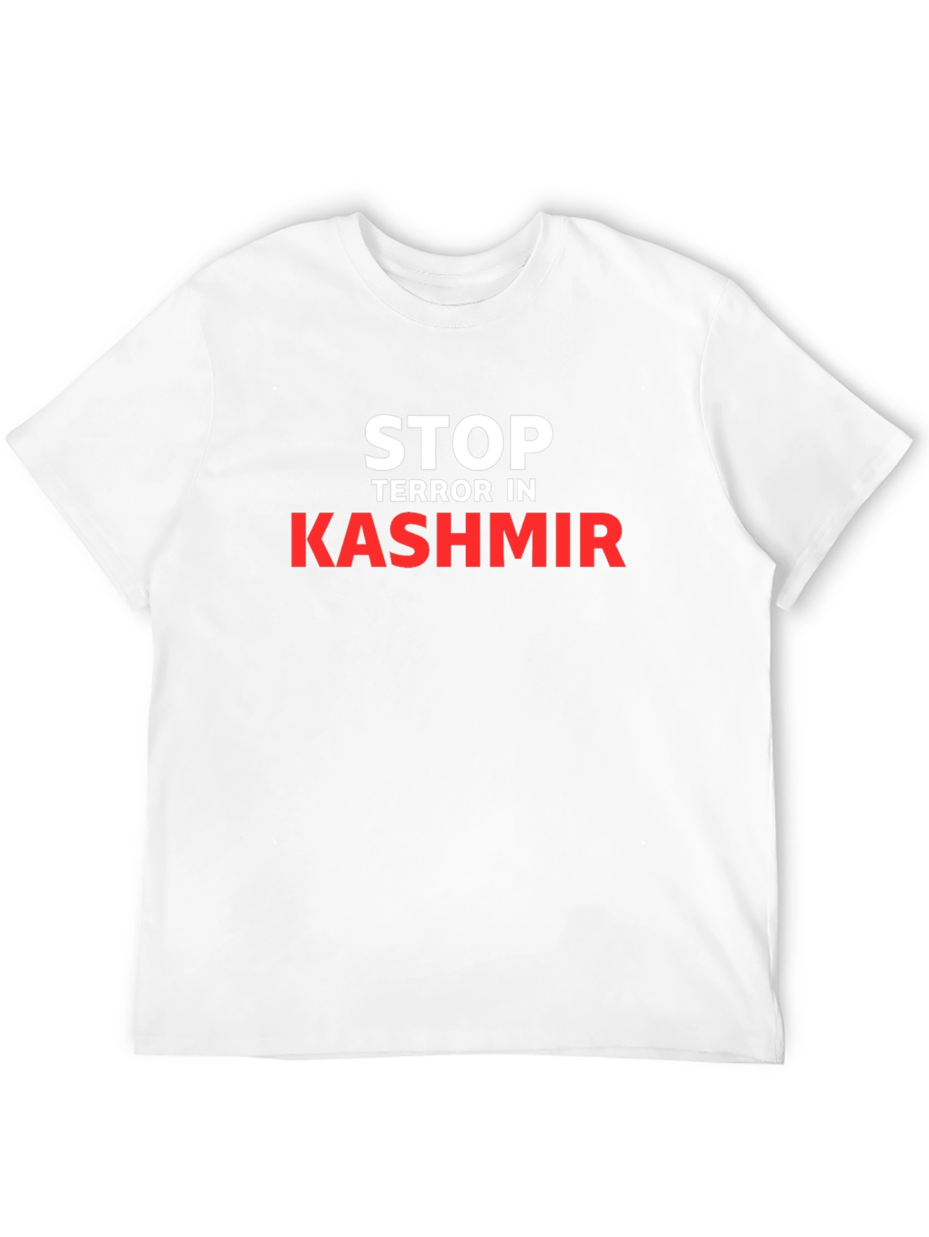 Stop Terror in Kashmir Black Graphic Tee