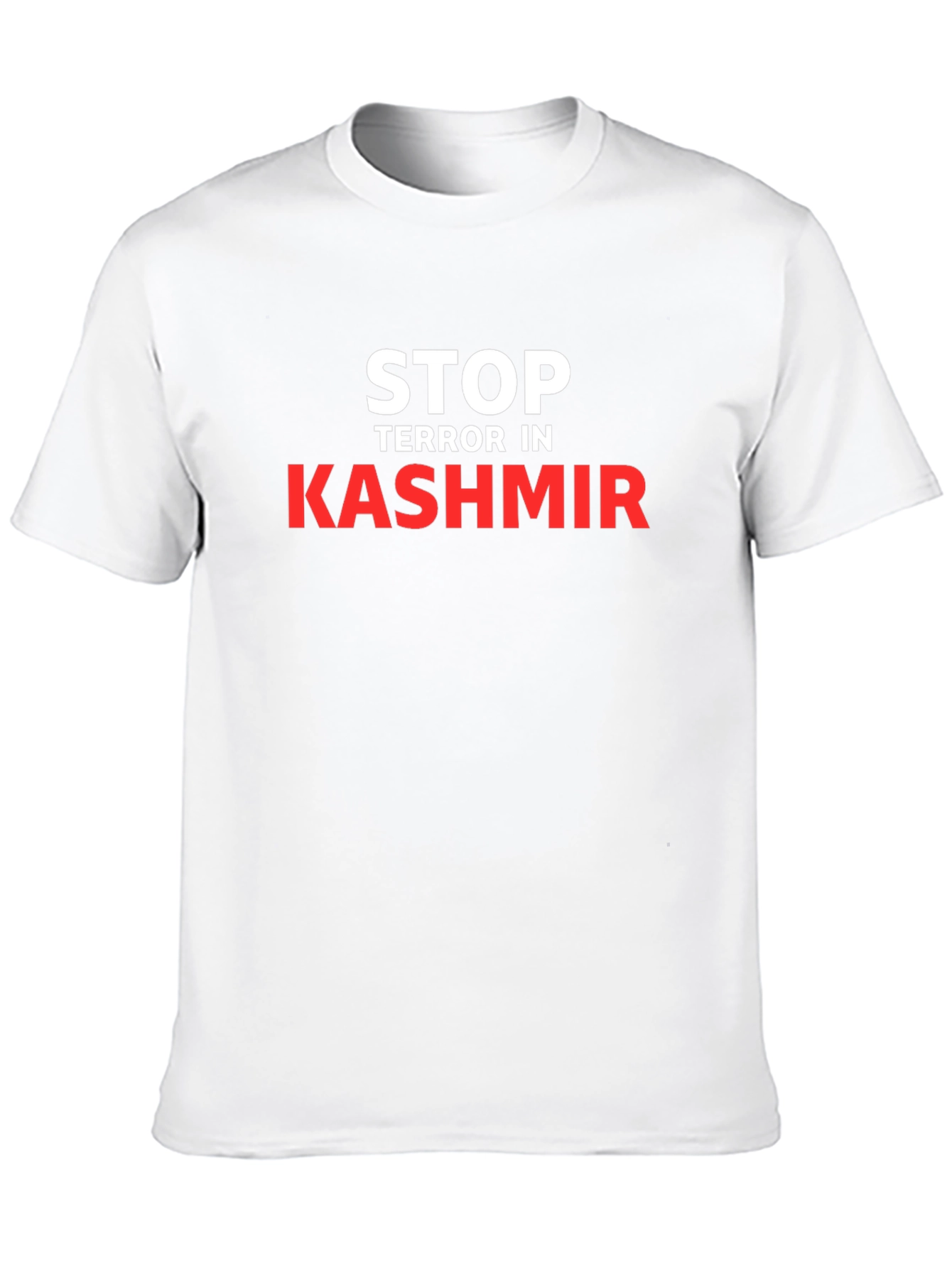 Stop Terror in Kashmir Black Graphic Tee