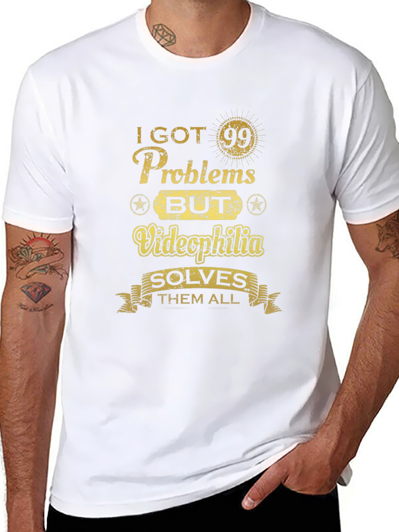 Funny Videophilia Solves Graphic T-Shirt