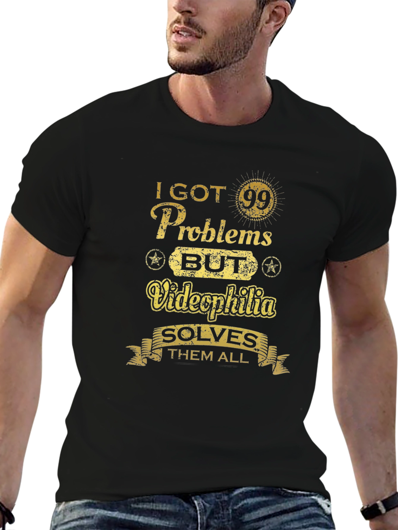 Funny Videophilia Solves Graphic T-Shirt