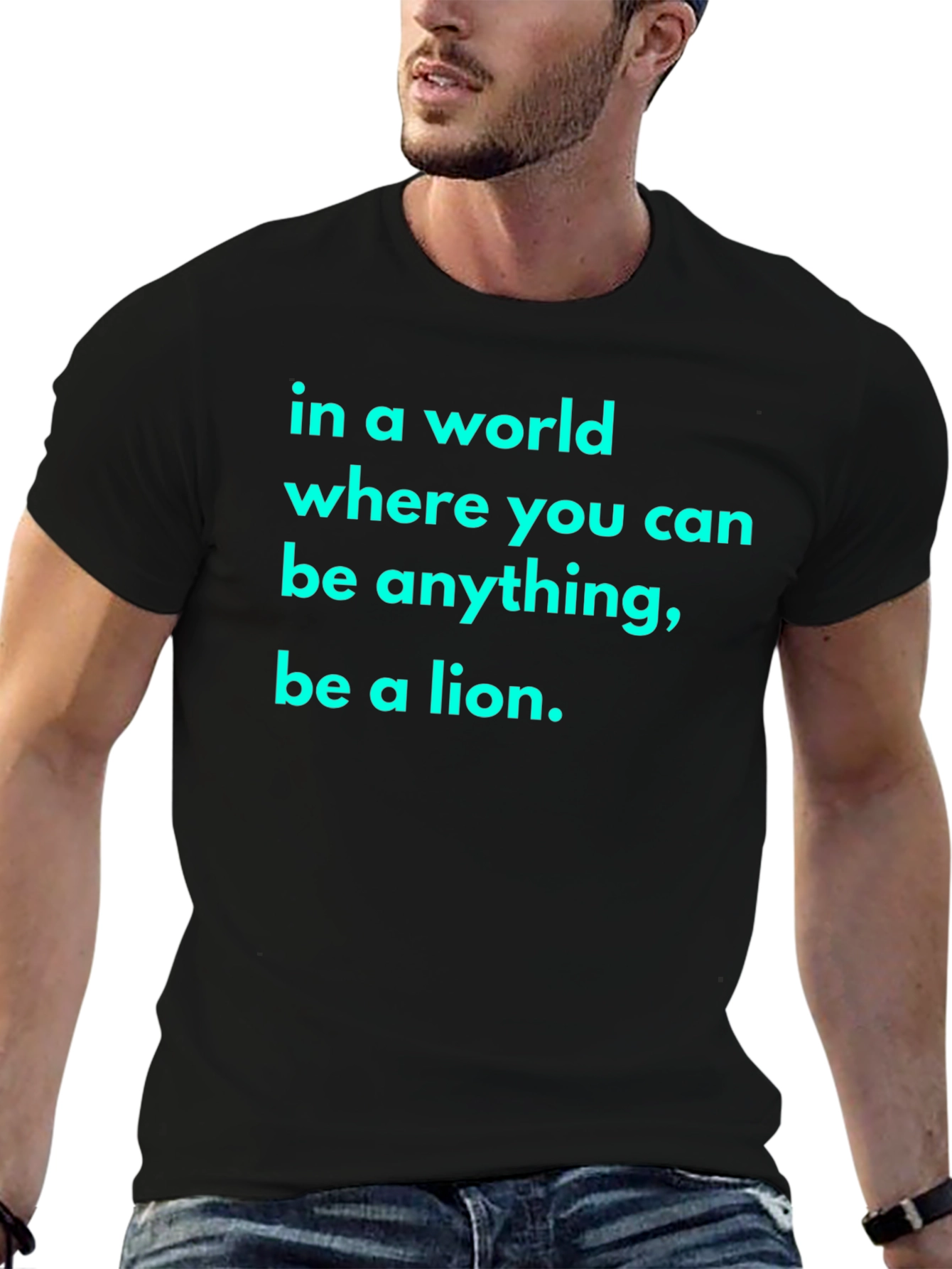 Be A Lion Black T-Shirt