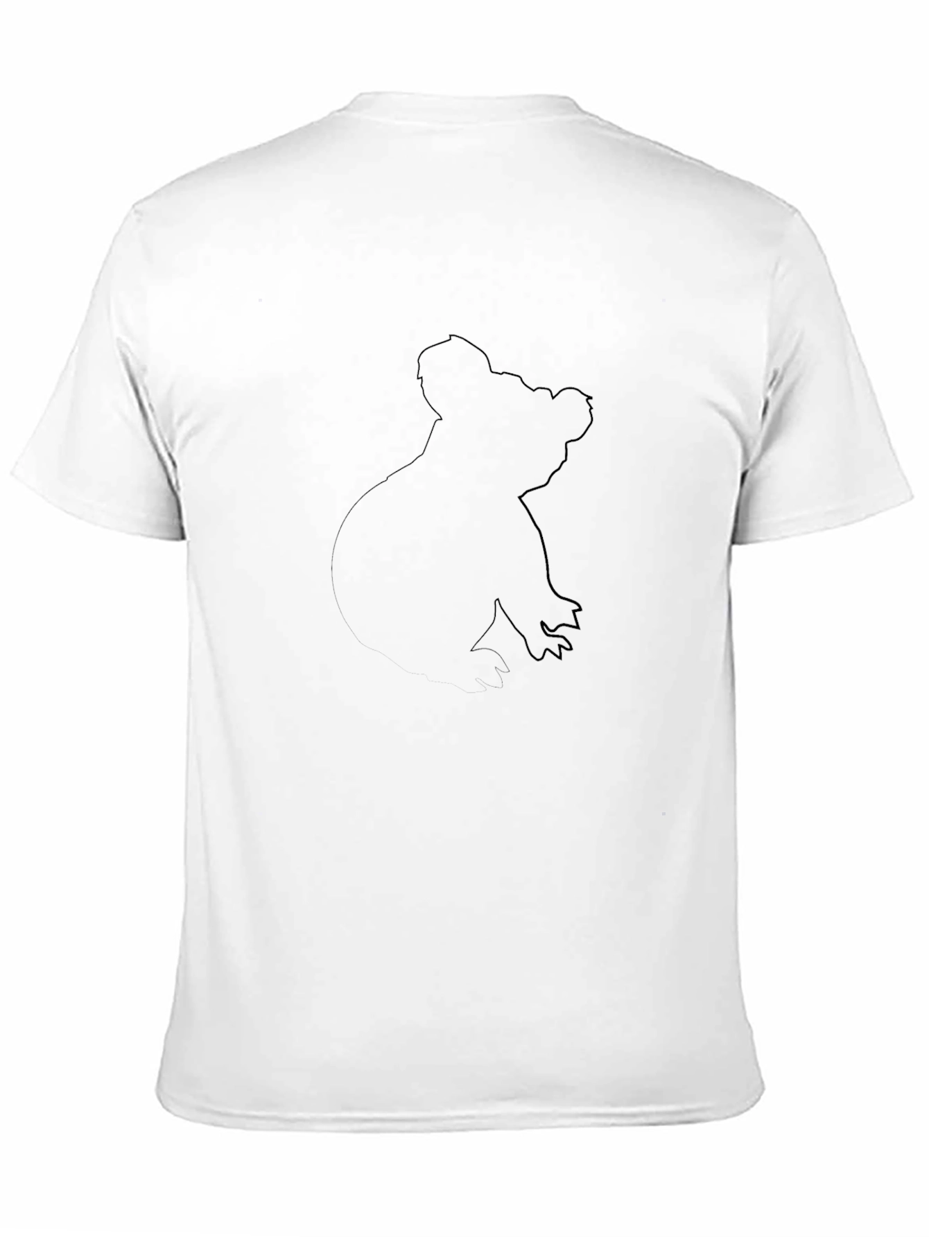 Black Koala Outline Graphic T-Shirt