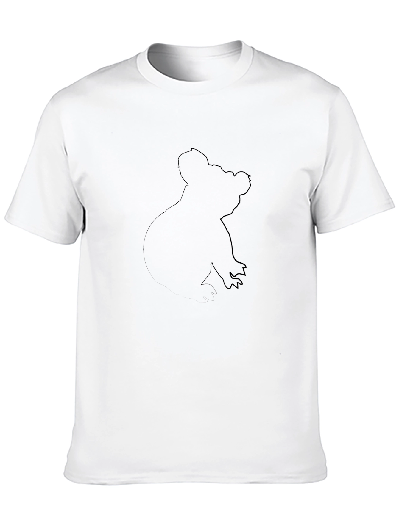 Black Koala Outline Graphic T-Shirt