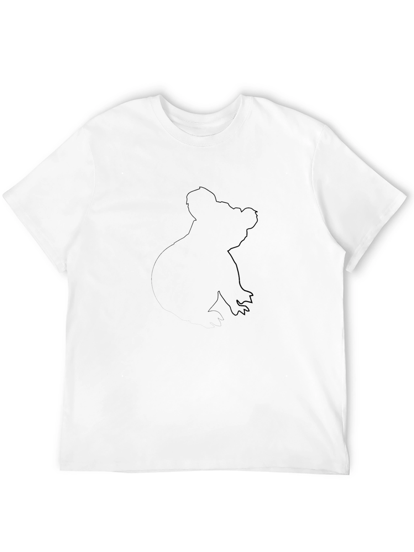 Black Koala Outline Graphic T-Shirt