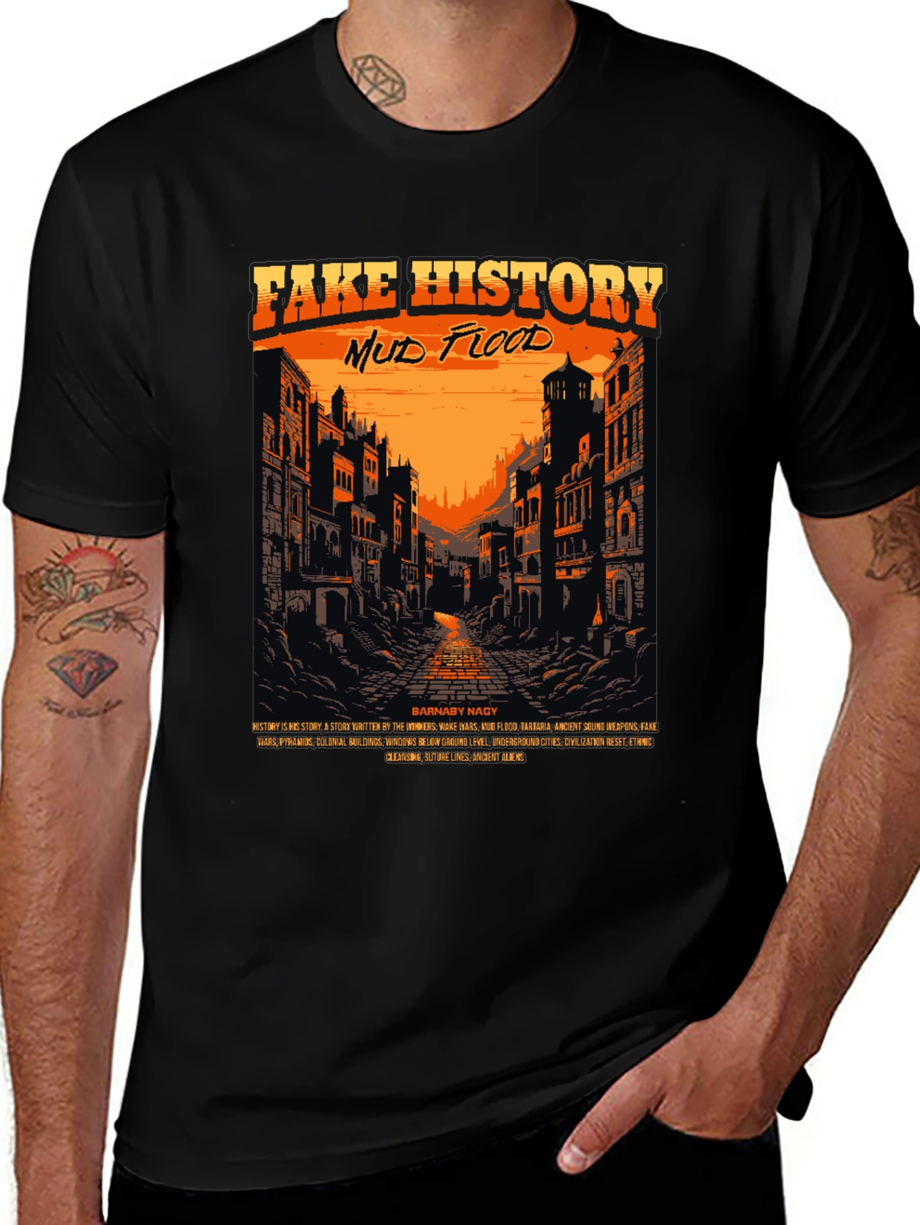 Fake History Mud Flood Graphic Tee