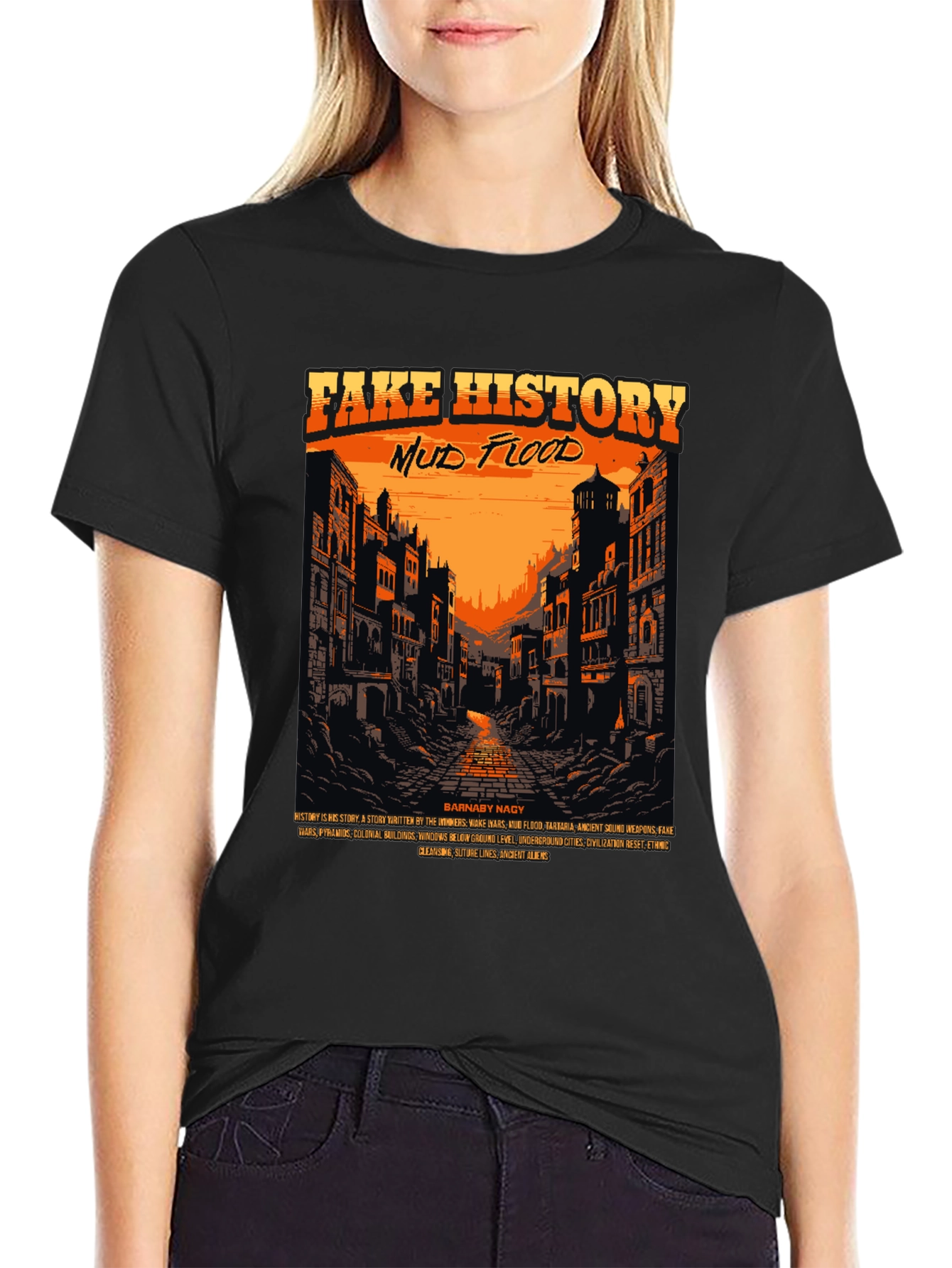 Fake History Mud Flood Graphic Tee