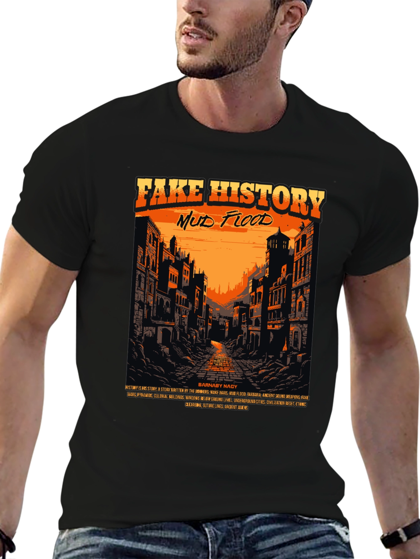 Fake History Mud Flood Graphic Tee