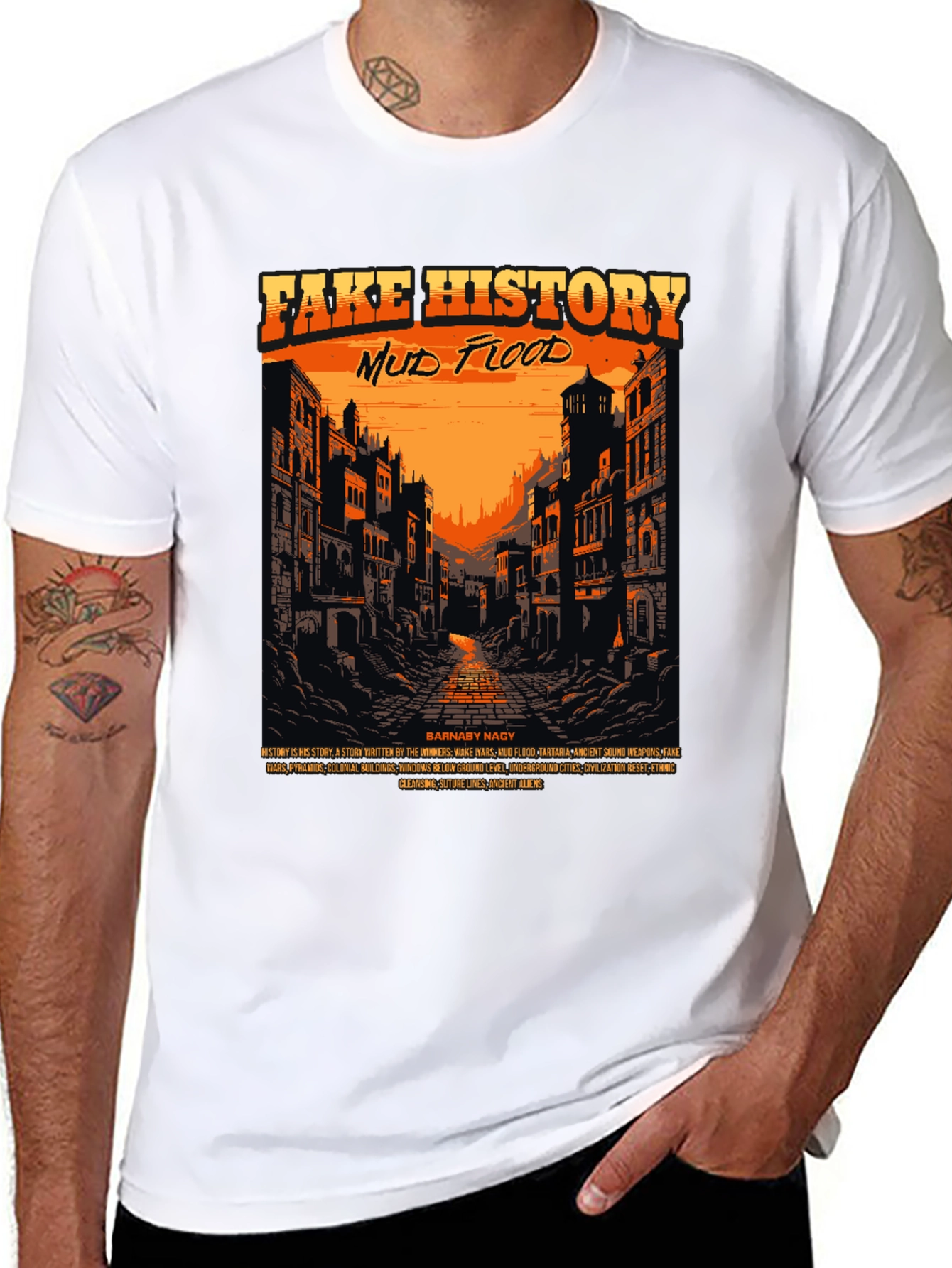 Fake History Mud Flood Graphic Tee