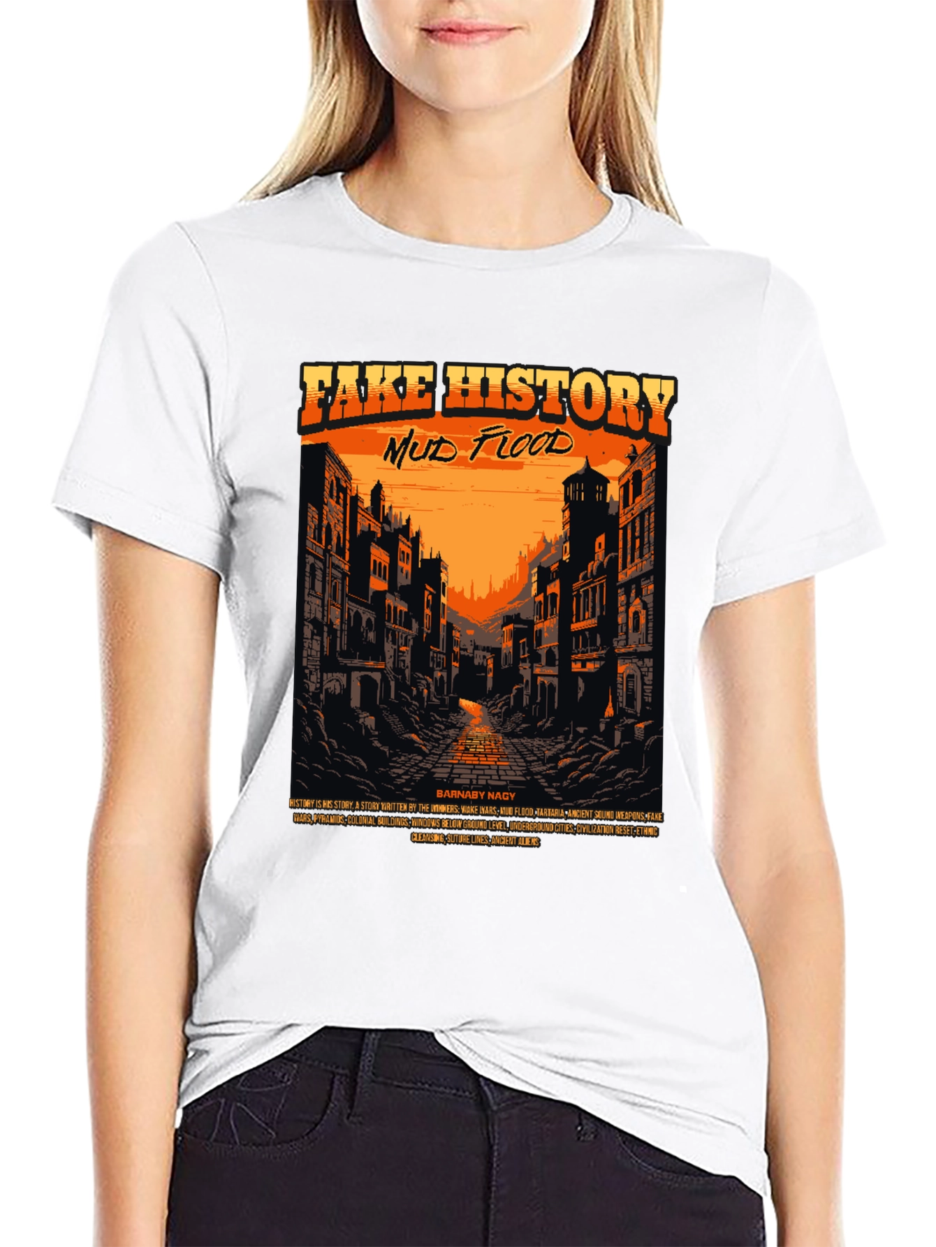 Fake History Mud Flood Graphic Tee