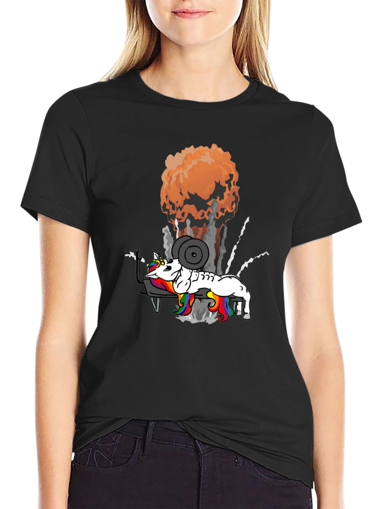 Unicorn Lifting Weights T-Shirt