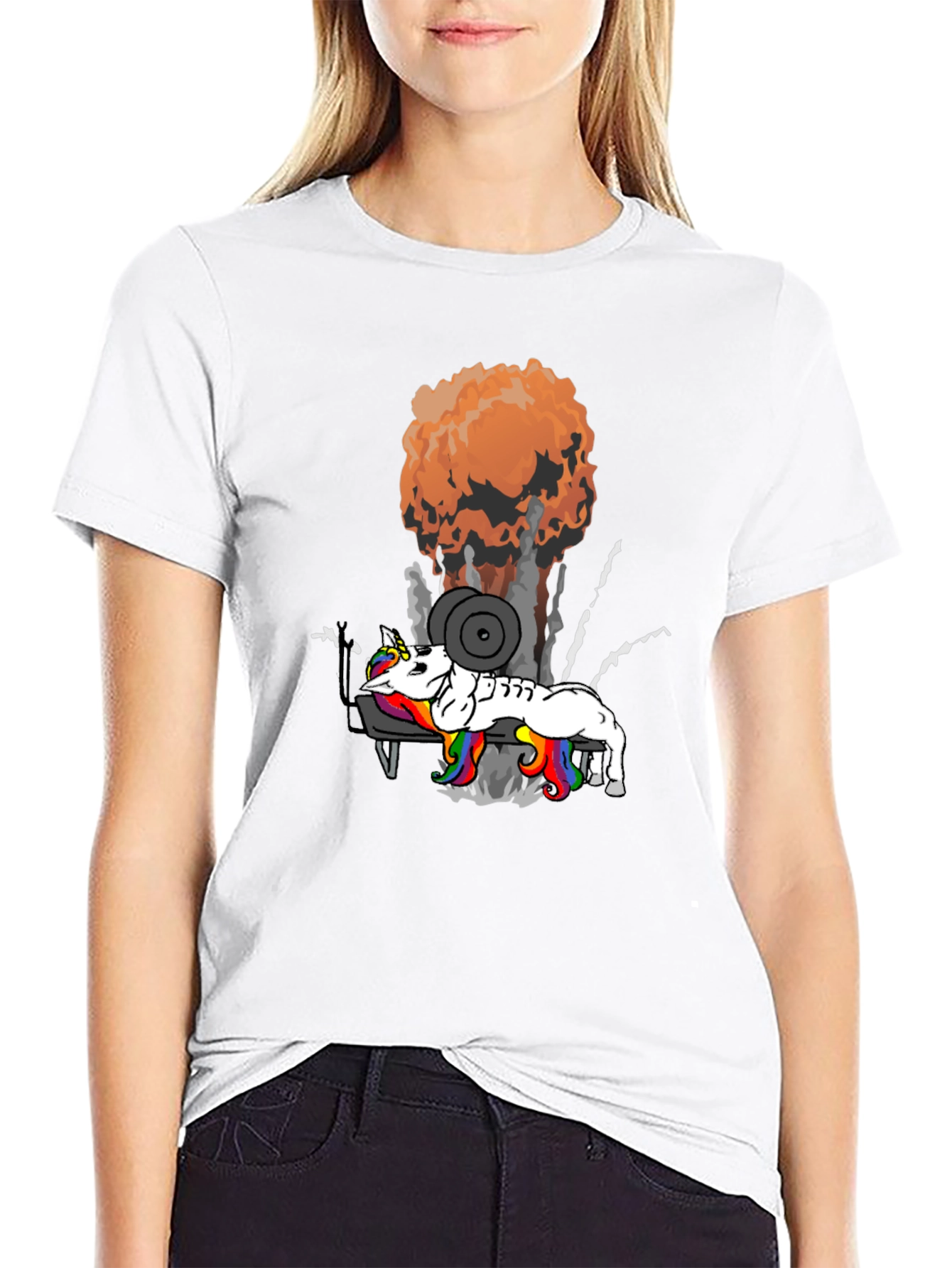 Unicorn Lifting Weights T-Shirt