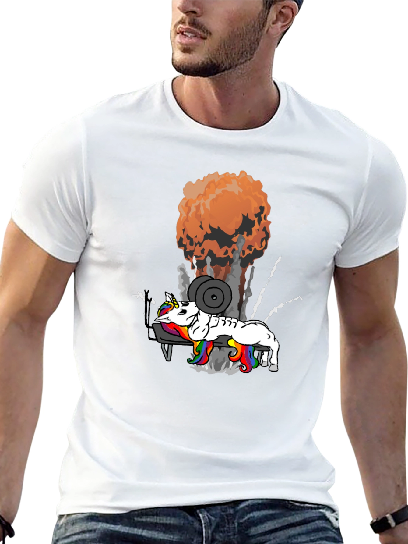 Unicorn Lifting Weights T-Shirt