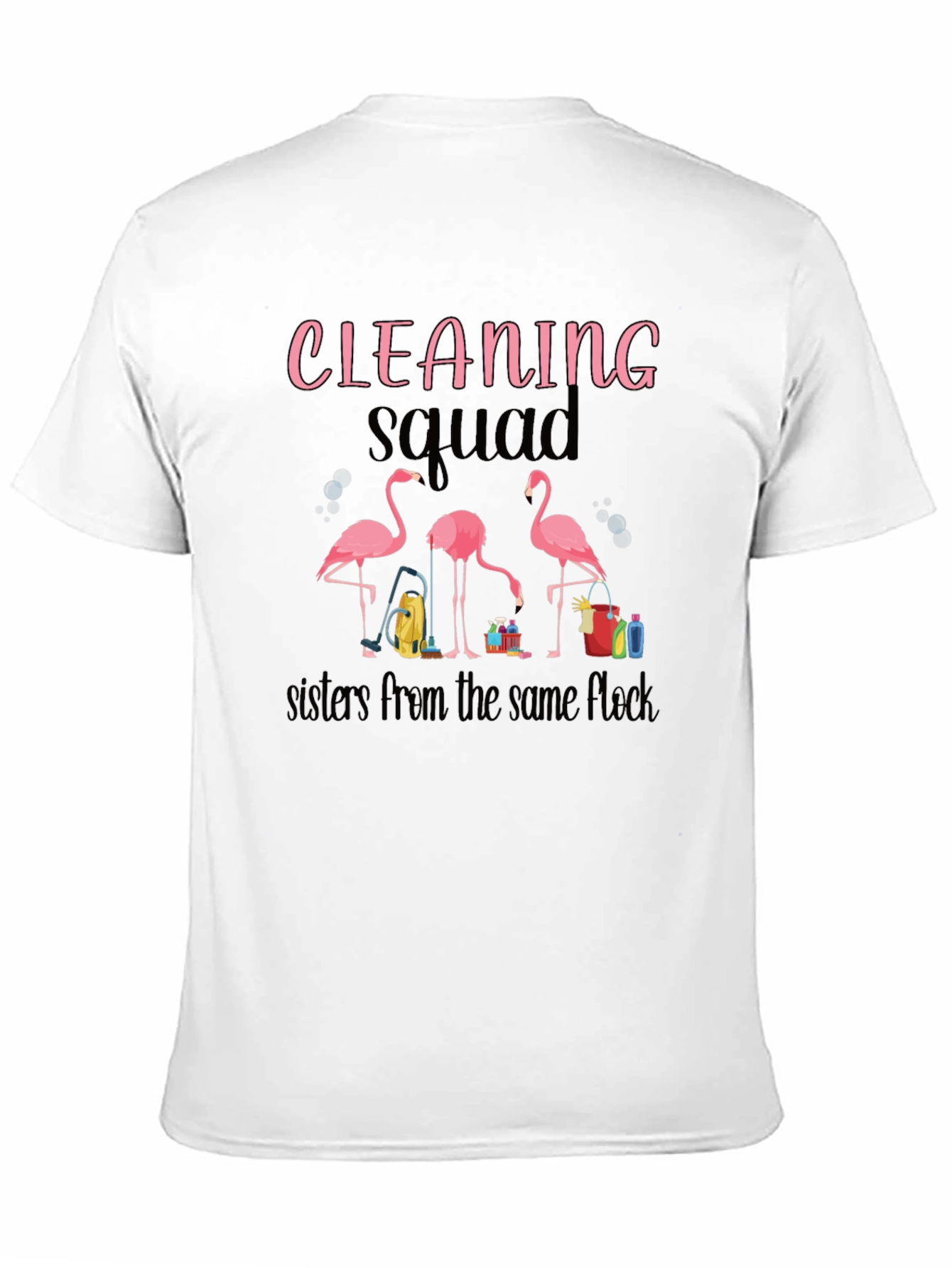 Cleaning Squad Flamingo Graphic T-Shirt