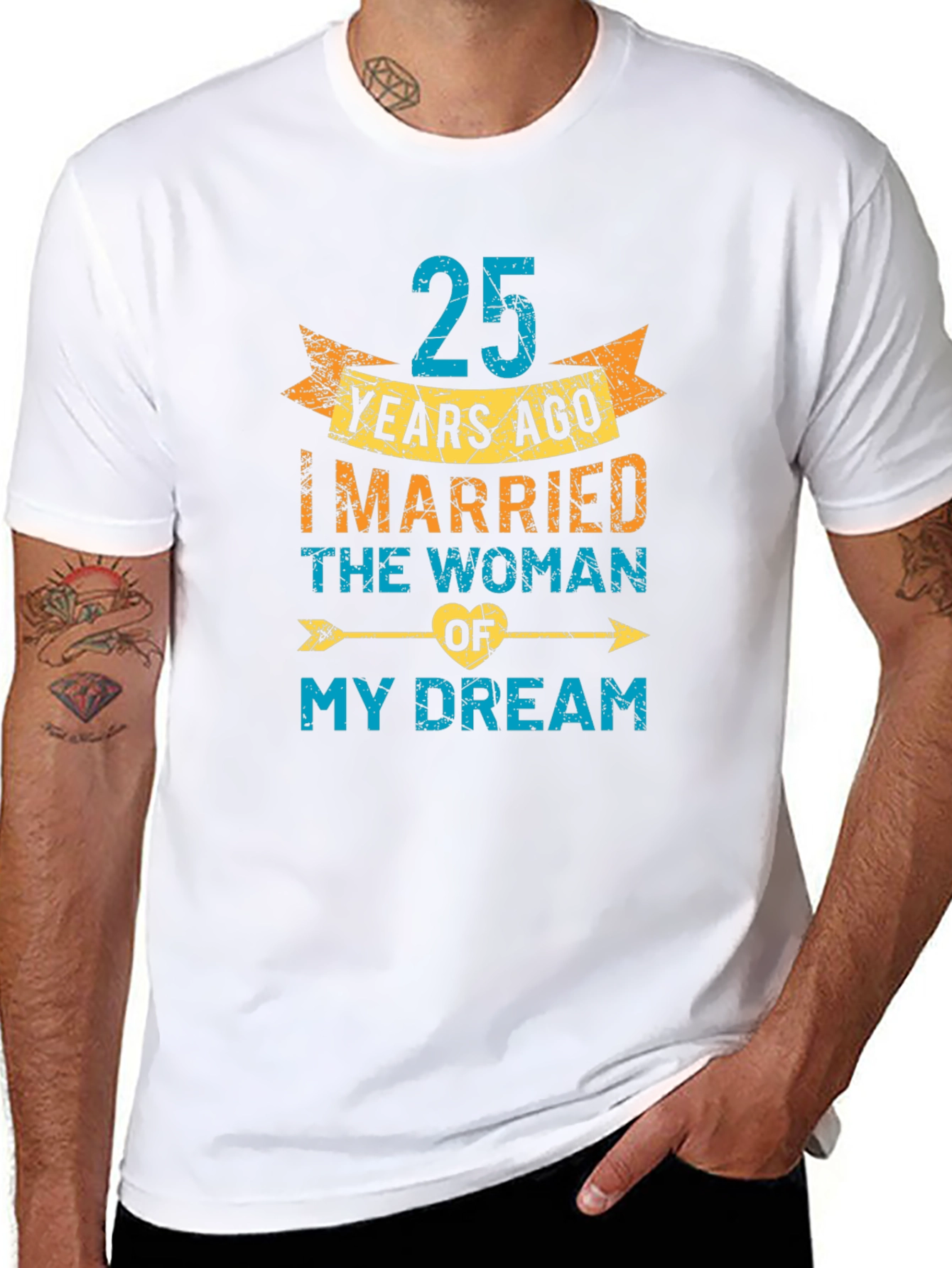 25th Anniversary T-Shirt: Married My Dream Woman