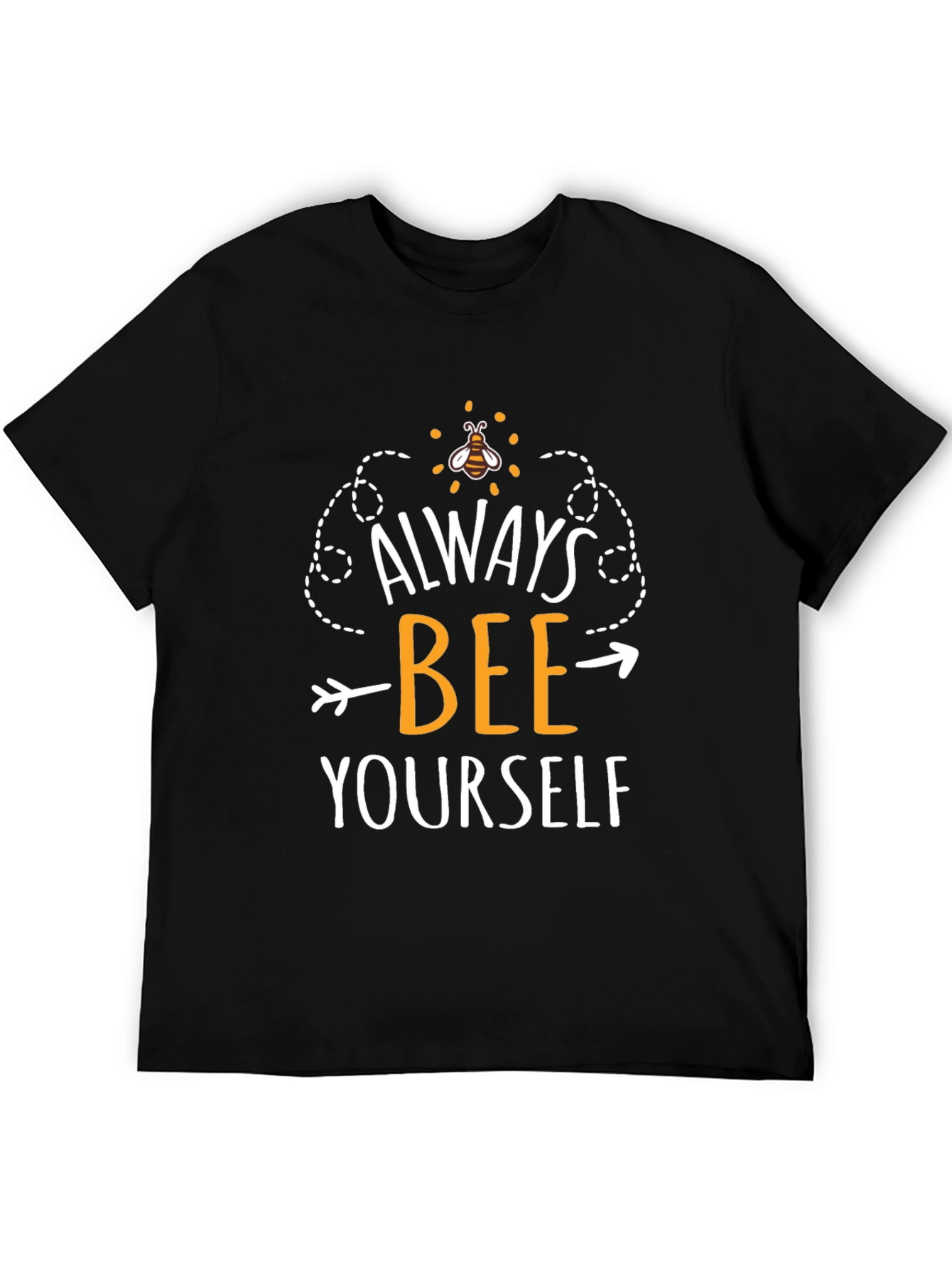 Always Bee Yourself Graphic Tee - Black Cotton T-Shirt