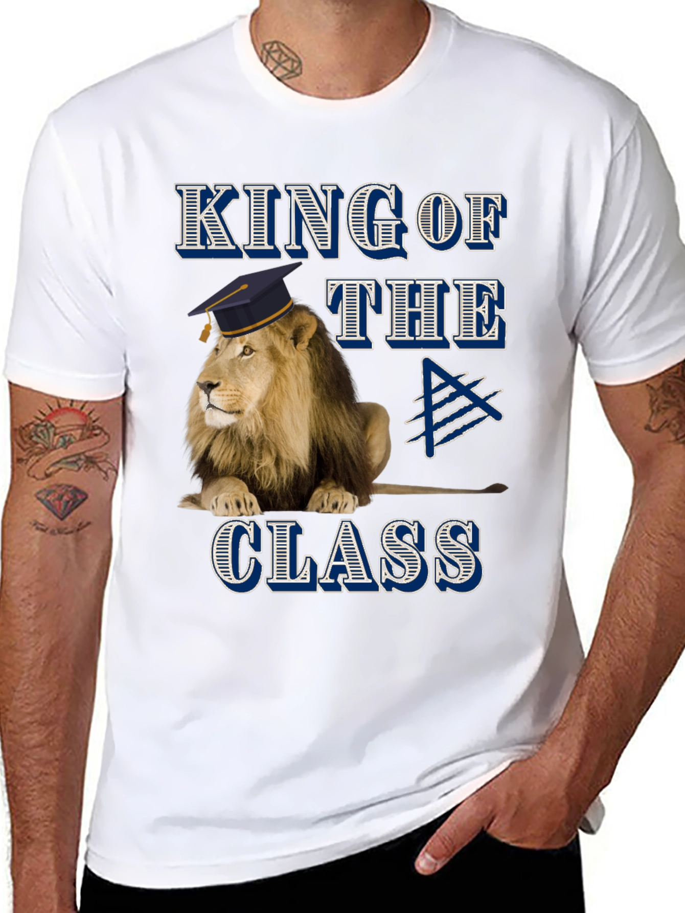 King of the Class Lion Graphic T-Shirt