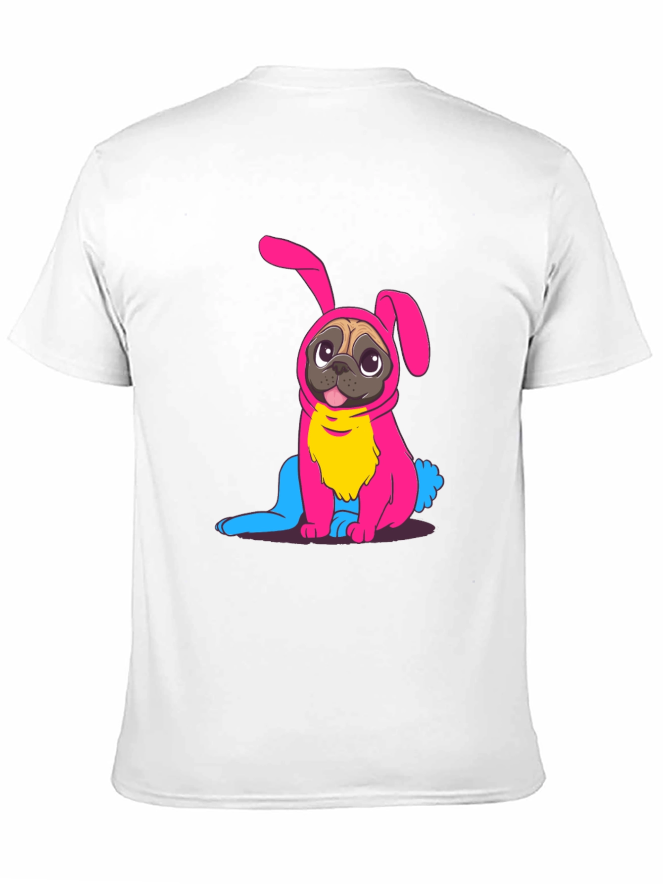Bunny Pug Graphic Tee - Black