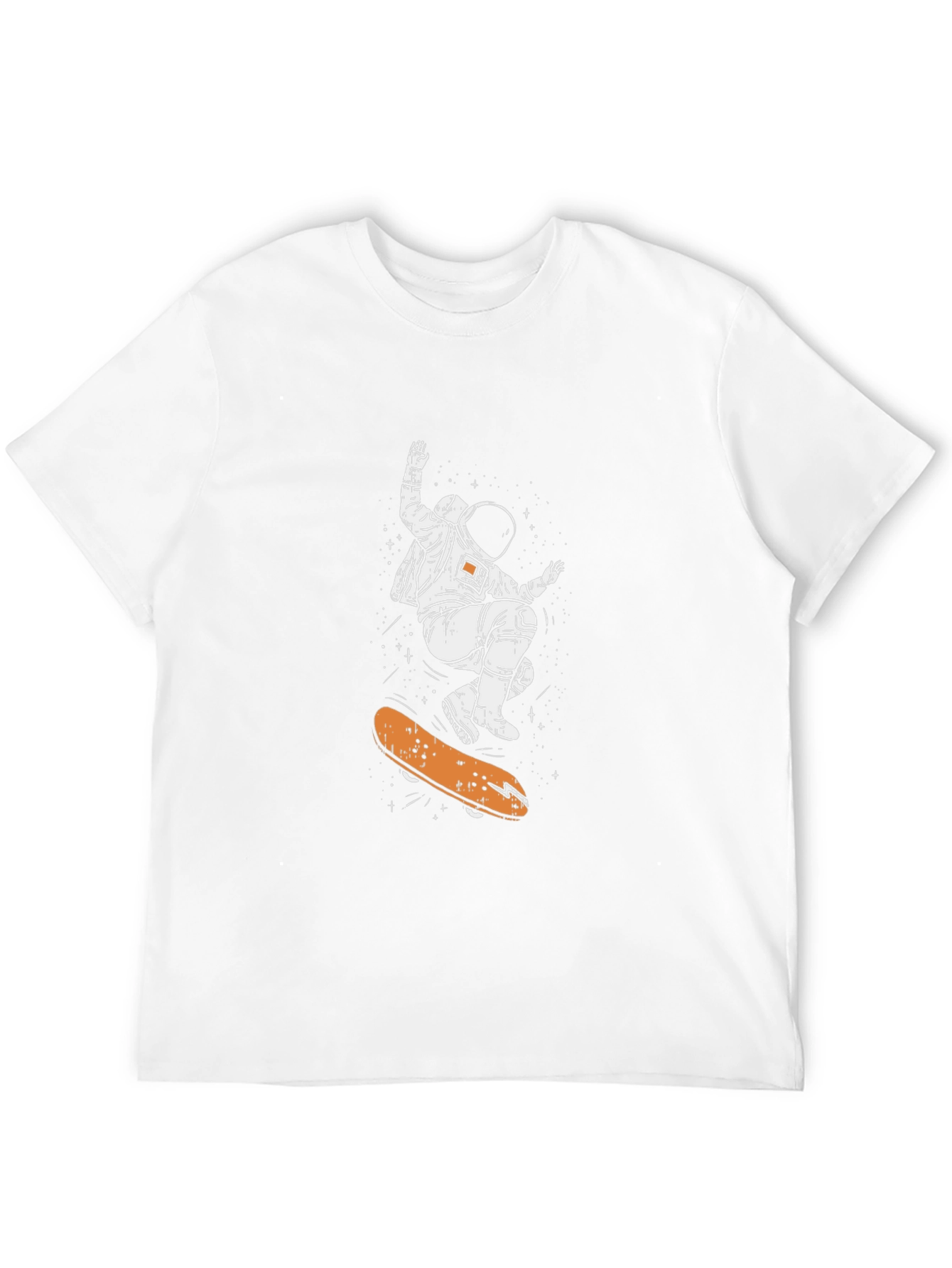 Astronaut Skateboard Graphic Tee - Cool Space Design