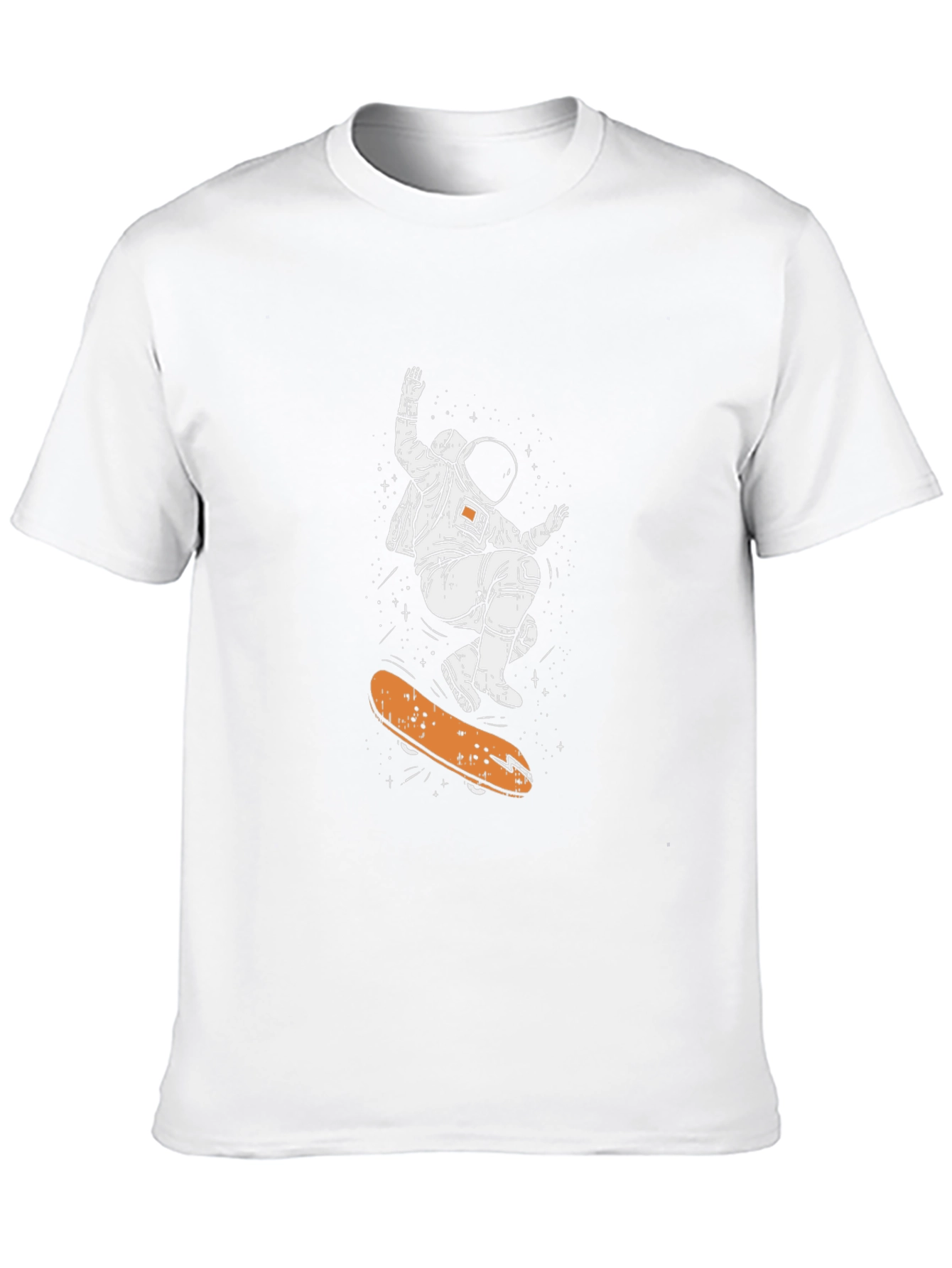 Astronaut Skateboard Graphic Tee - Cool Space Design