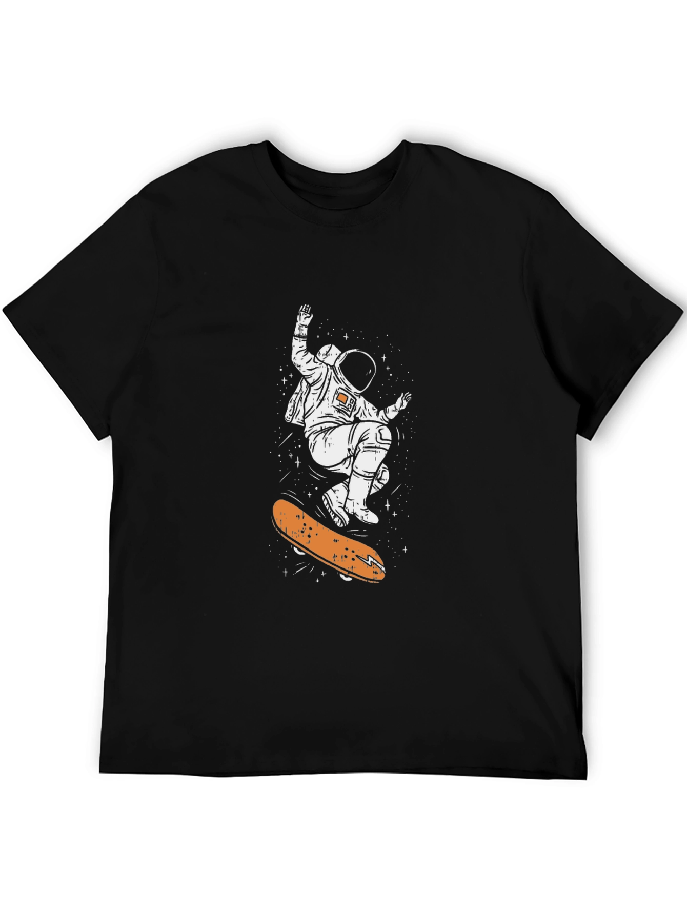 Astronaut Skateboard Graphic Tee - Cool Space Design