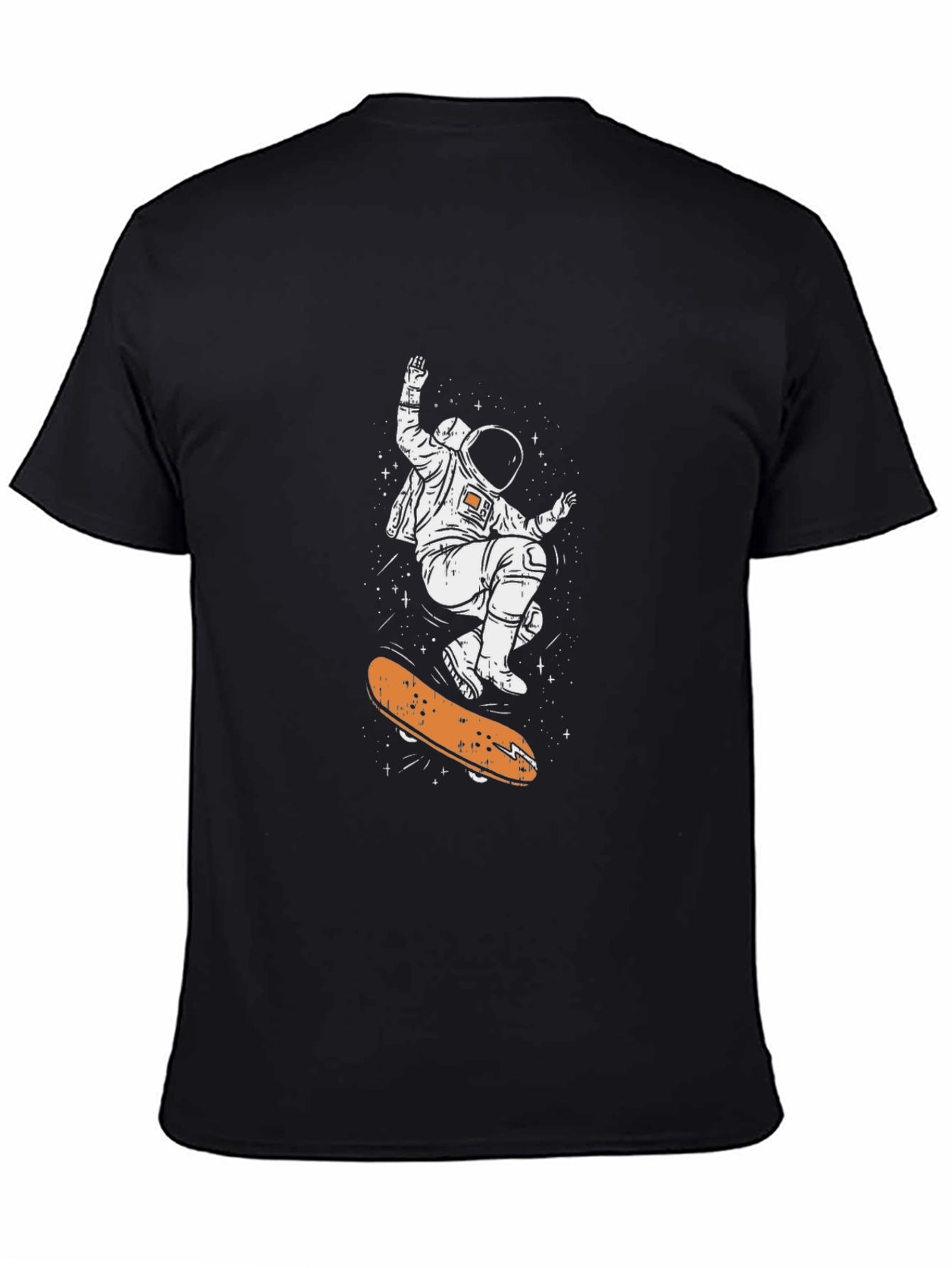 Astronaut Skateboard Graphic Tee - Cool Space Design