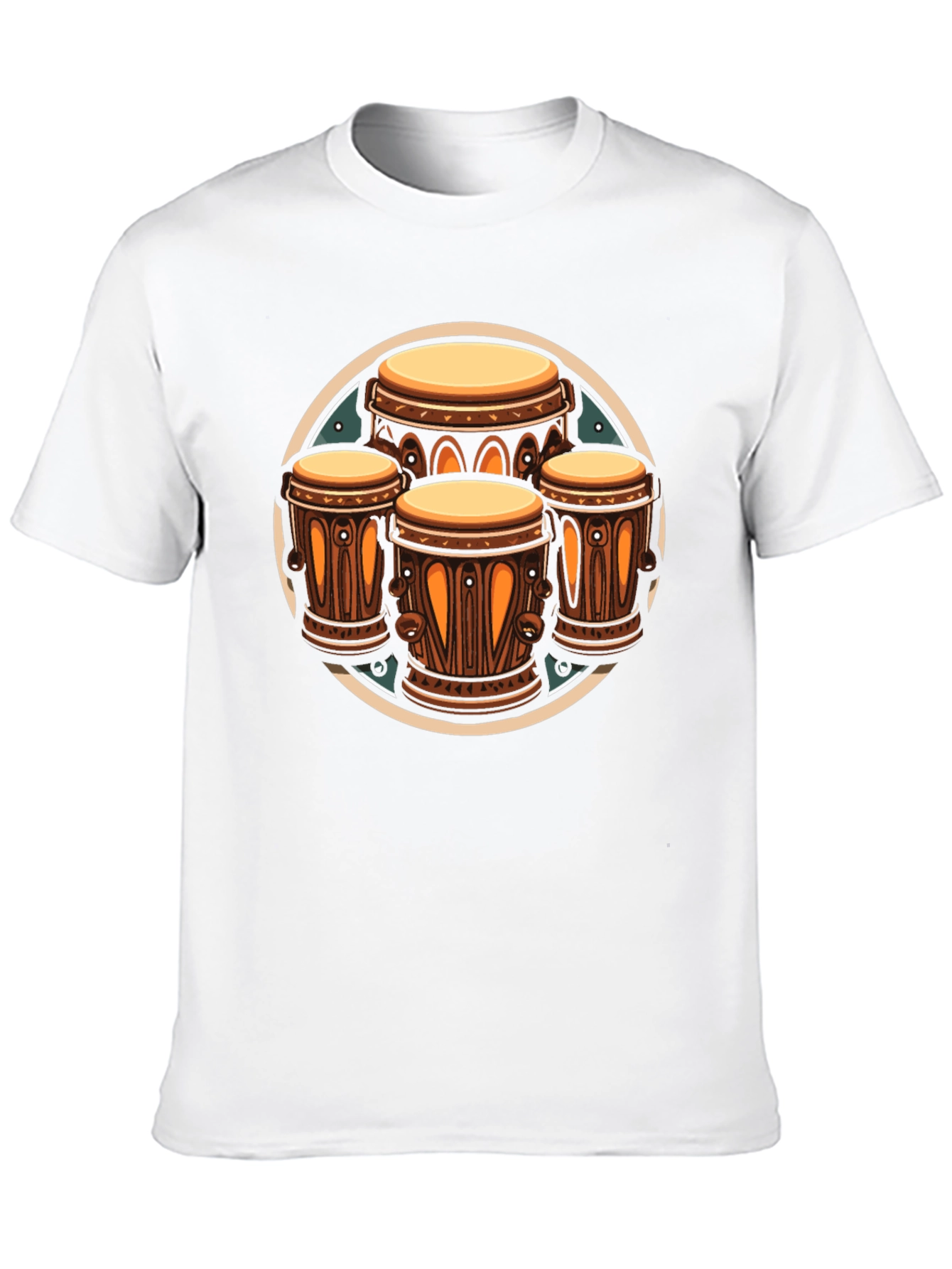 Conga Drums Graphic Black T-Shirt